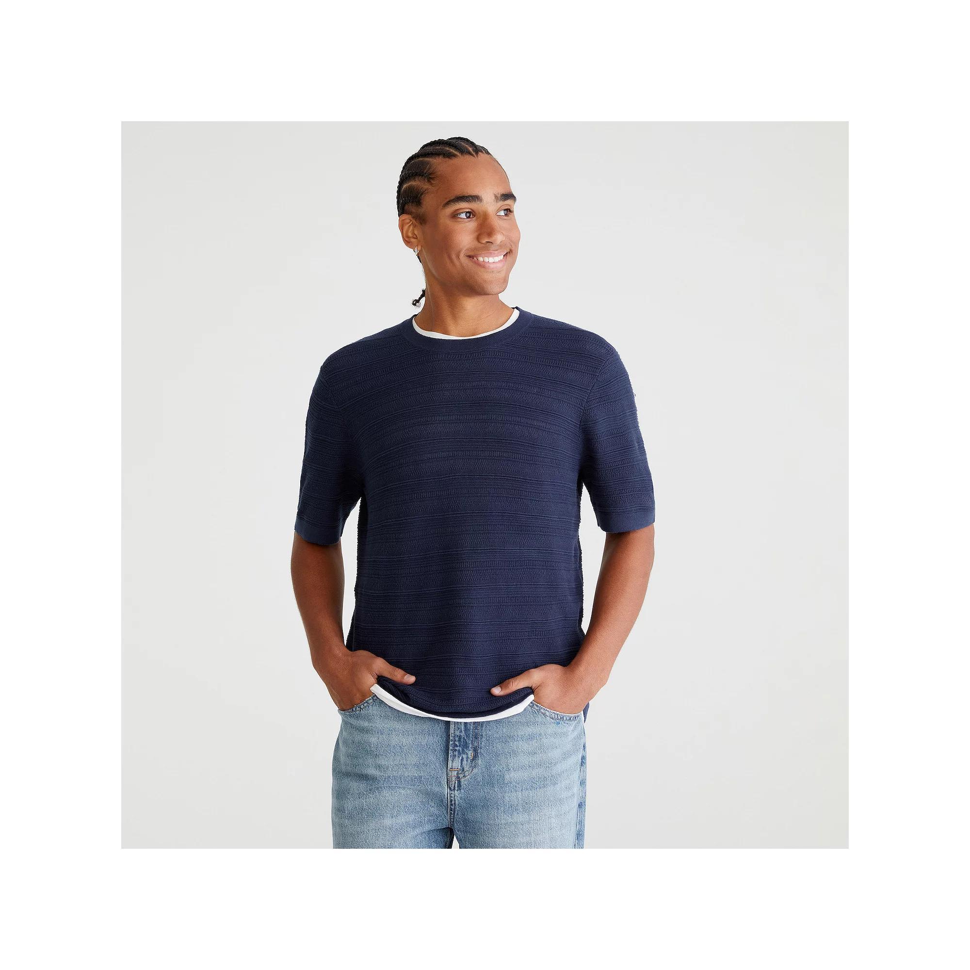 Men's Aeropostale Sweater Tee, Size: Small, Blue Deep Product Image