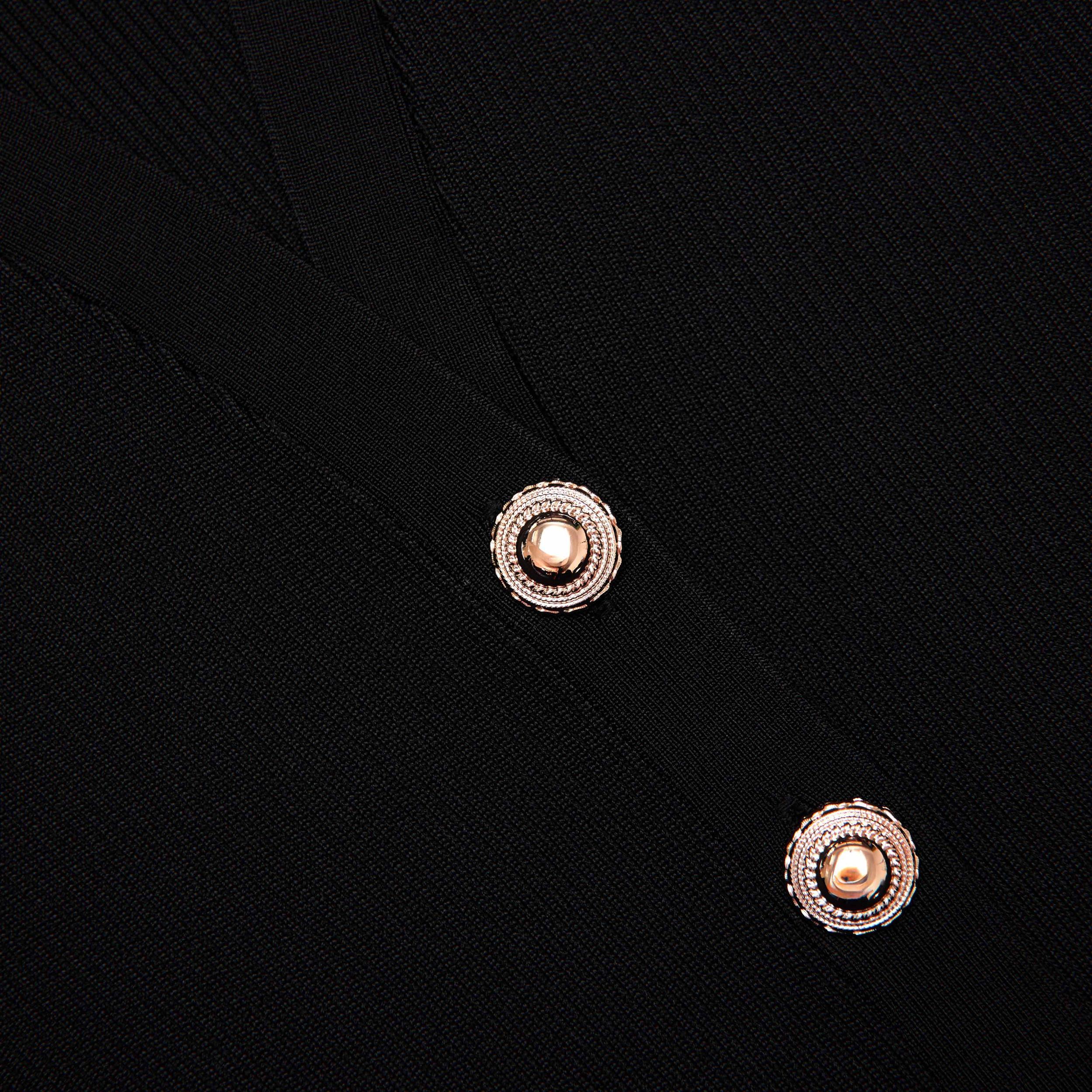 Black Ribbed Knit Midi Dress Product Image