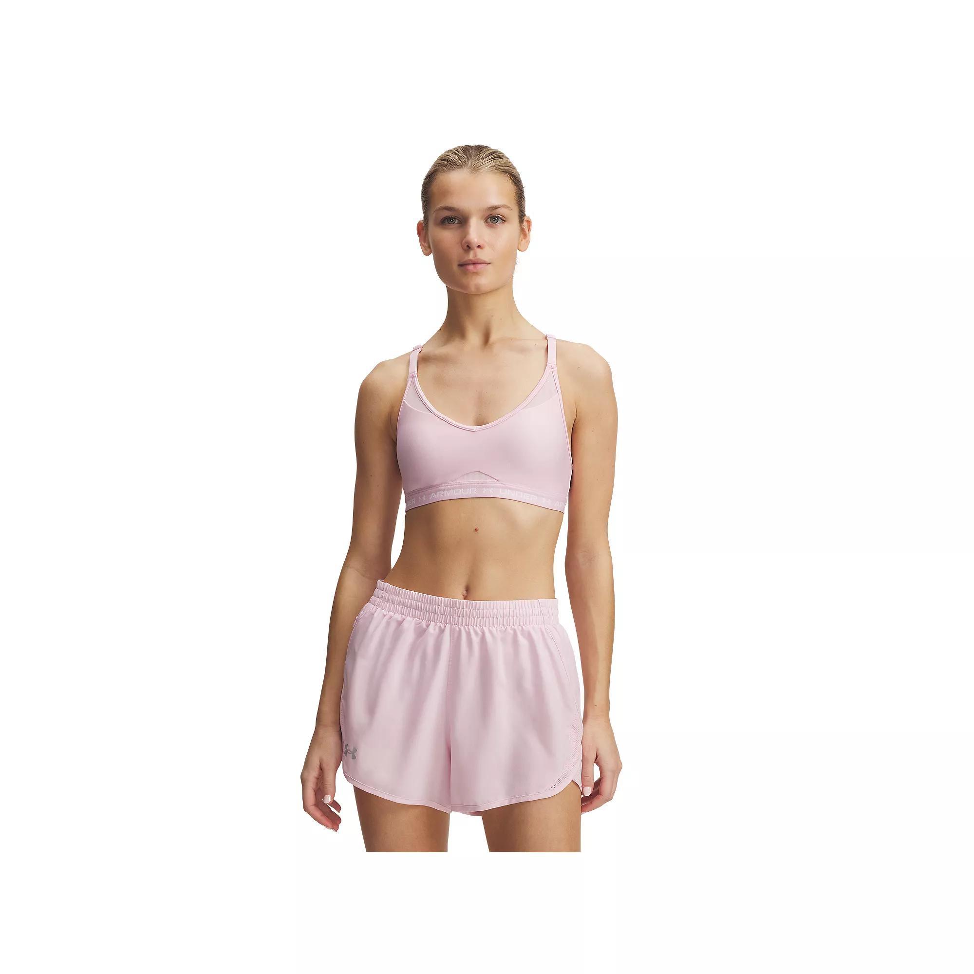 Women's Under Armour Crossback Low-Impact Sports Bra, Size: Small, Prime Pink Product Image