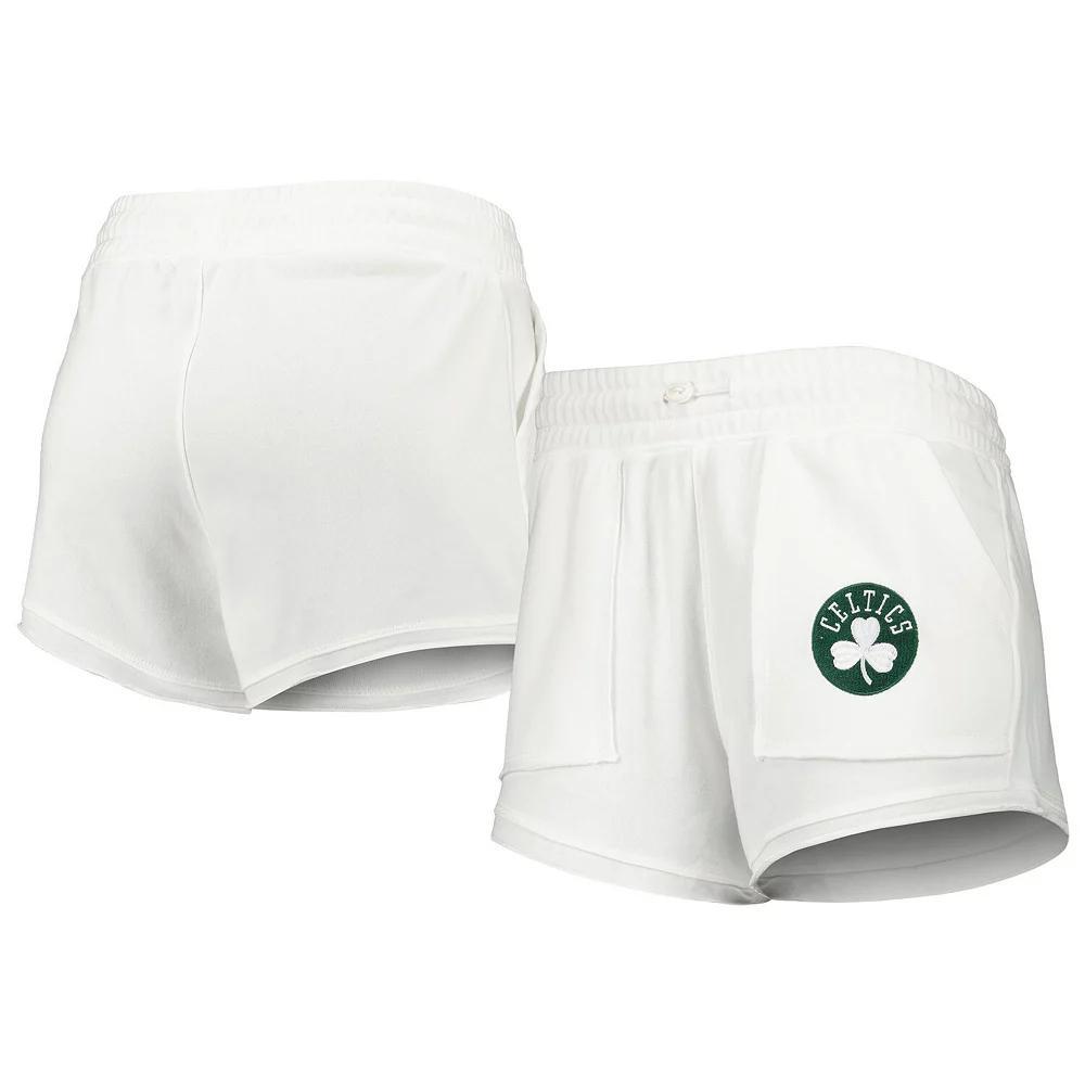 Women's Concepts Sport  White Boston Celtics Sunray Shorts, Size: XL Product Image