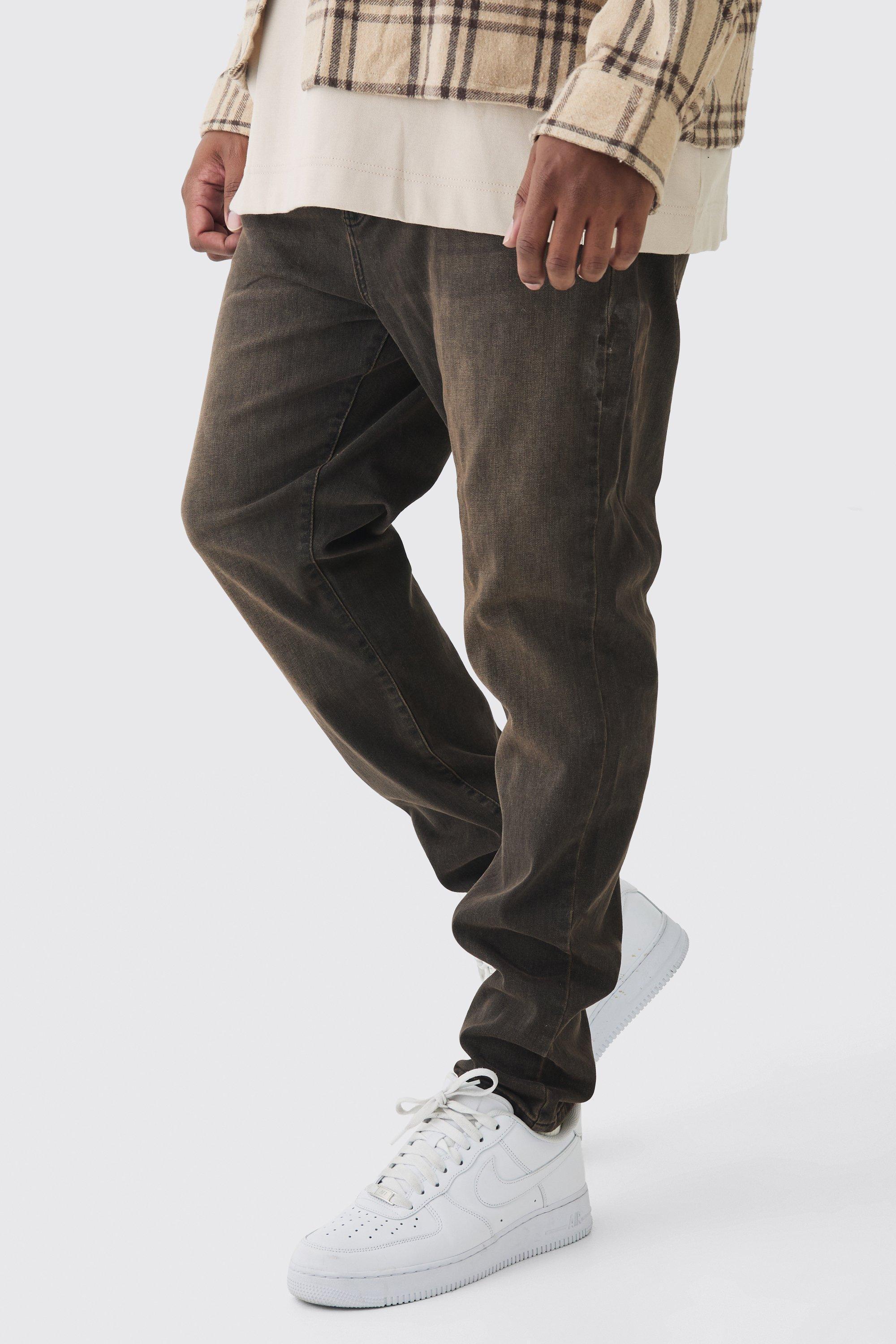 Mens Plus Skinny Stretch Tinted Jeans - Blue Product Image