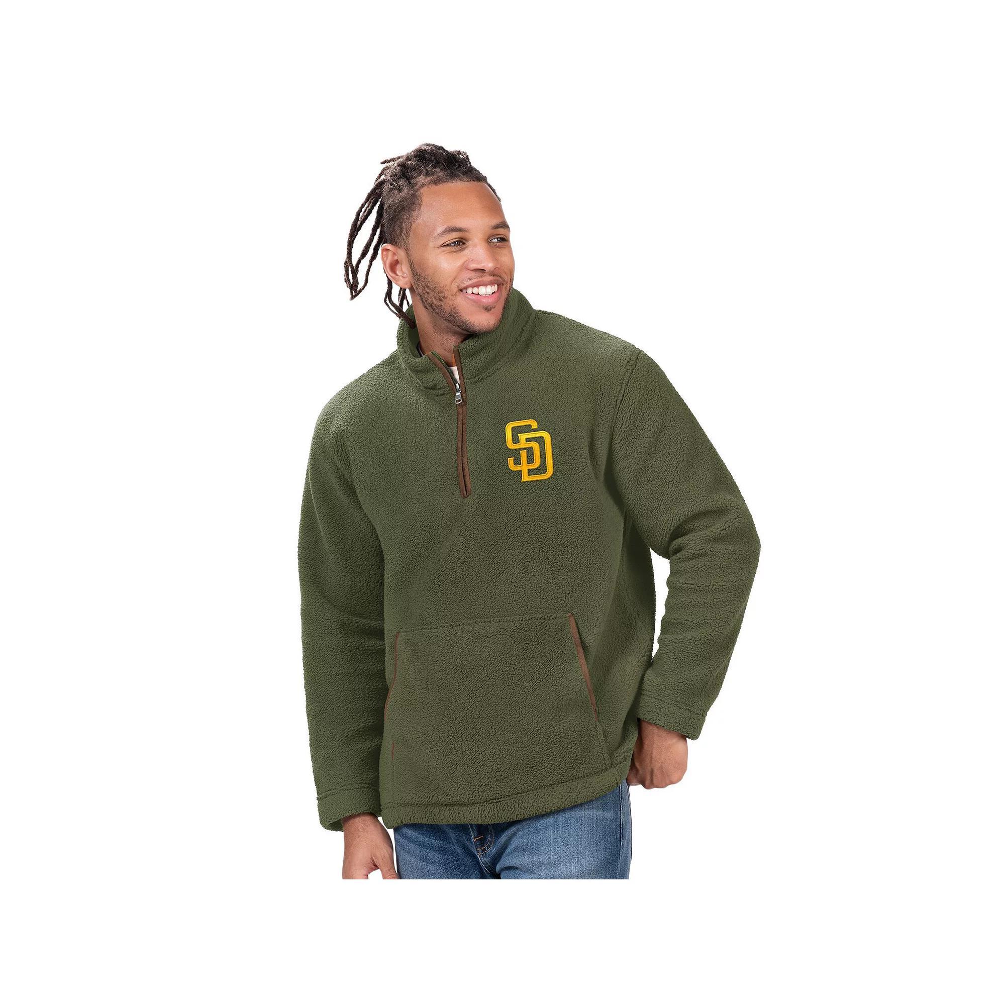 Men's G-III Sports by Carl Banks  Hunter Green Baltimore Orioles Everest Fleece Quarter-Zip Jacket, Size: Small, Team Product Image