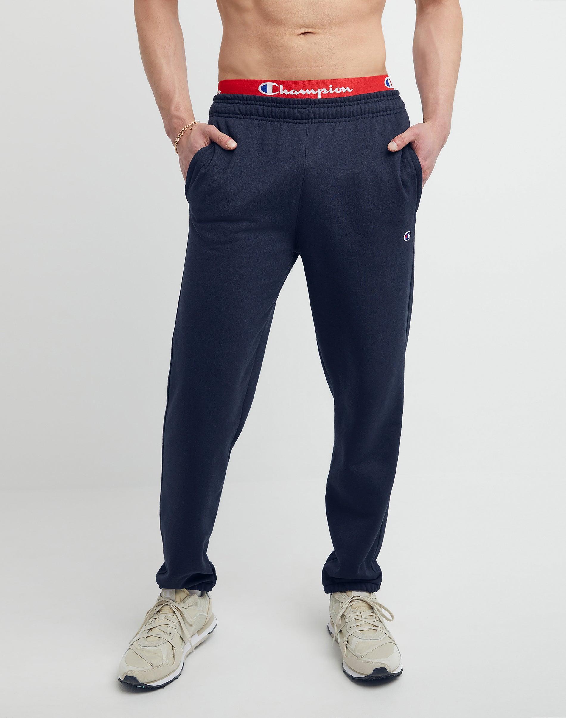 Men's Champion® Cinched Fleece Pants, Size: Medium, Oxford Gray Product Image