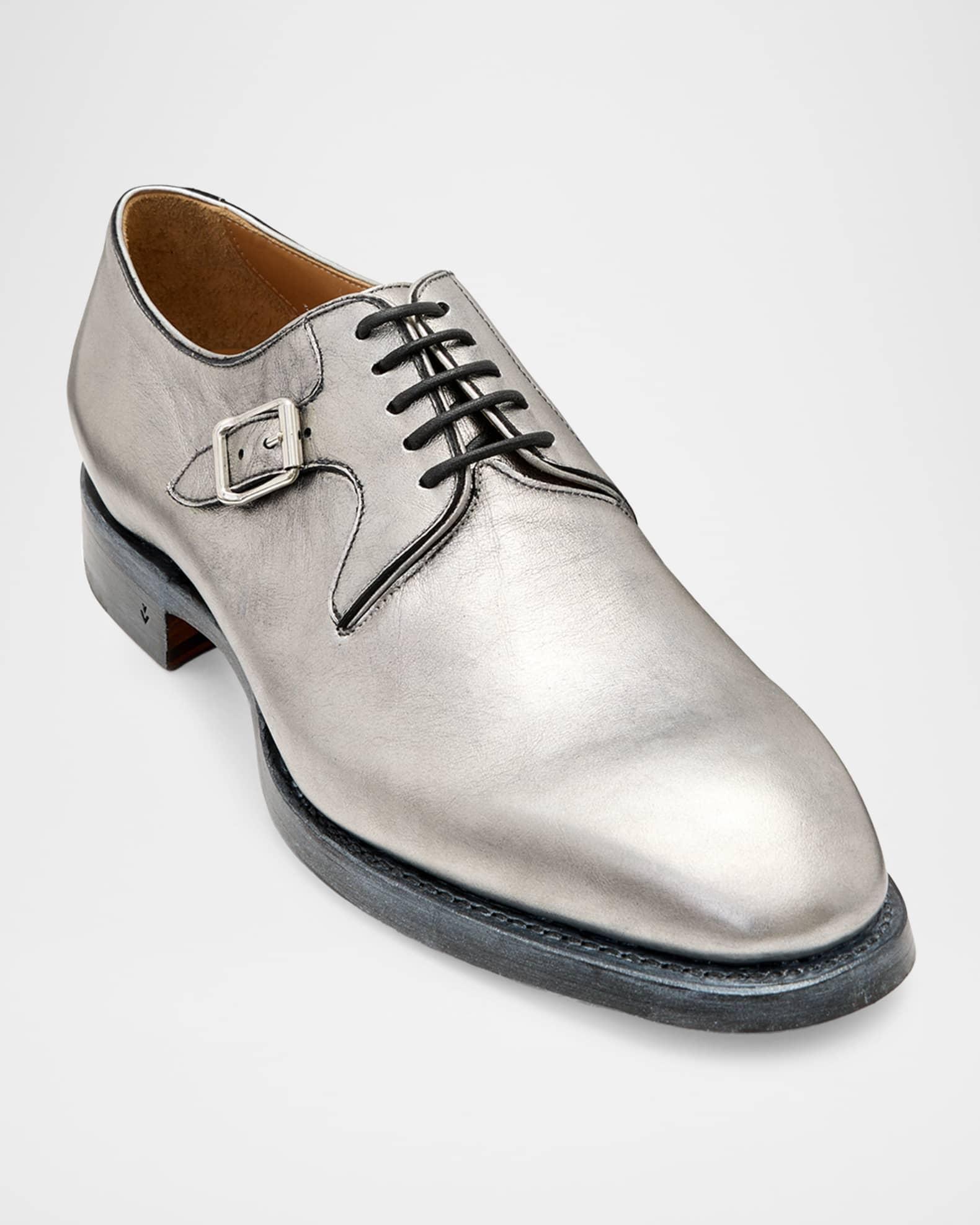 Men's Regent Deco Foil-Coated Leather Derby Shoes Product Image