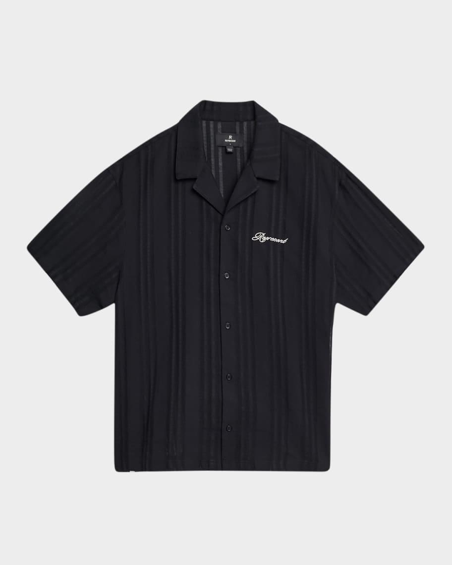 Mens Embroidered Bowling Shirt Product Image