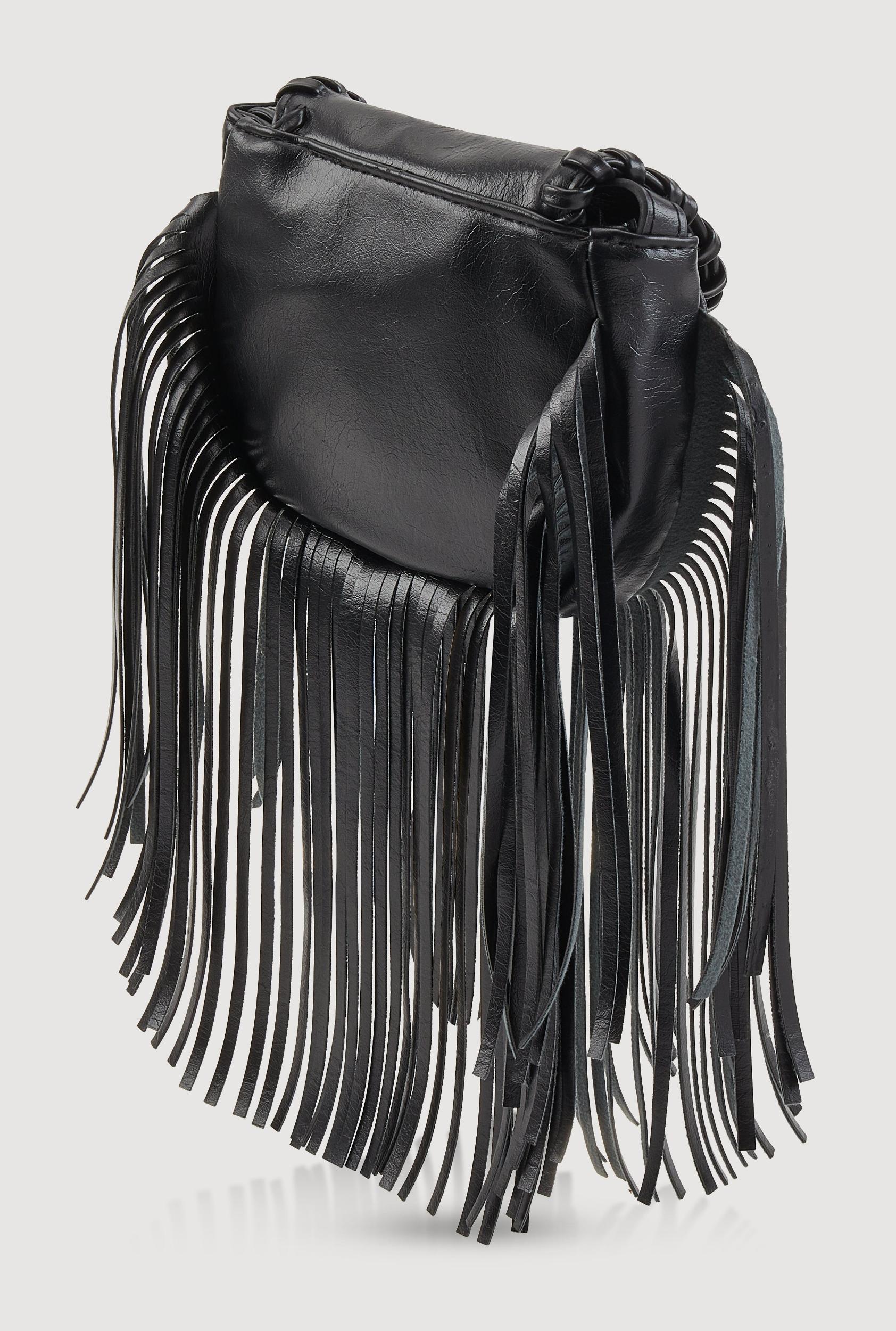 Decorative Stitch Flap Fringe Crossbody Bag Female Product Image