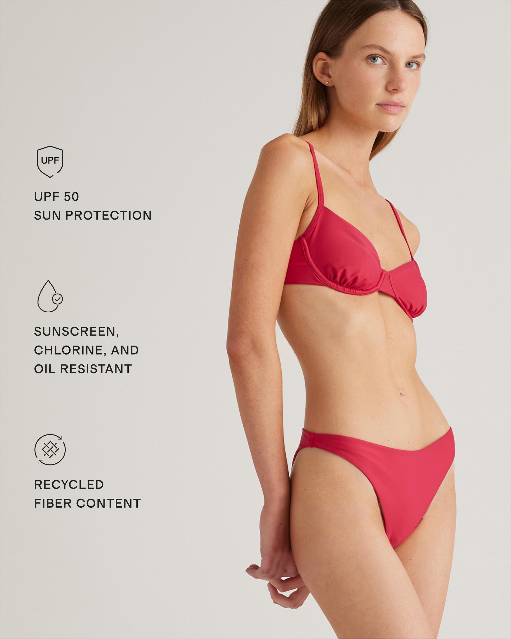 Quince | Women's Italian Demi Bikini Top Size XS, 78% Recycled Polyamide, 22% Spandex Product Image