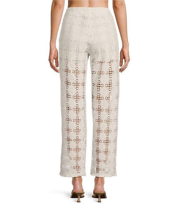 Lucy Paris Crochet Harper Flat Front Wide Leg Coordinating Pants Product Image
