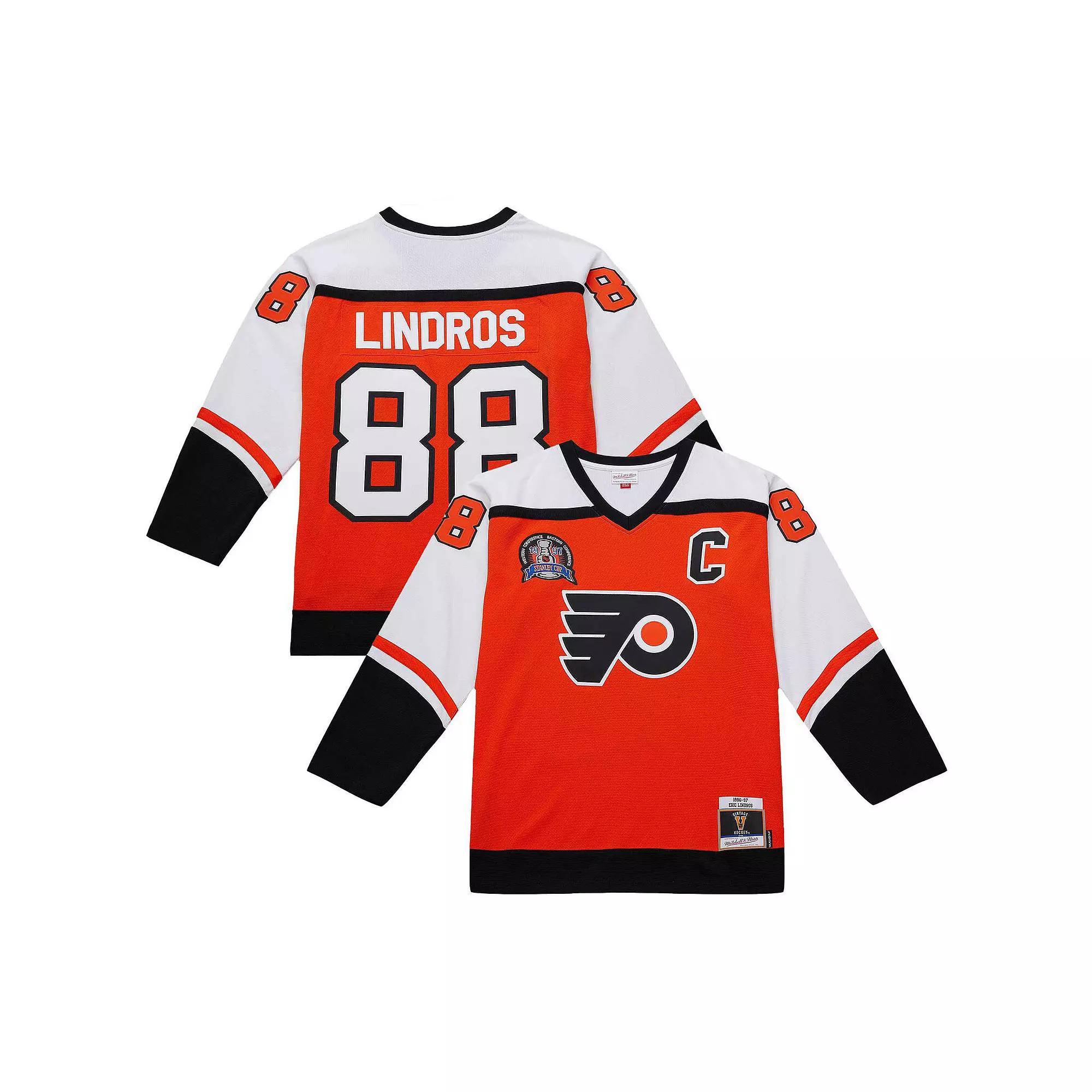 Men's Eric Lindros Orange Philadelphia Flyers 1996-97 Power Play Jersey, Size: Large, Fly Orange Product Image