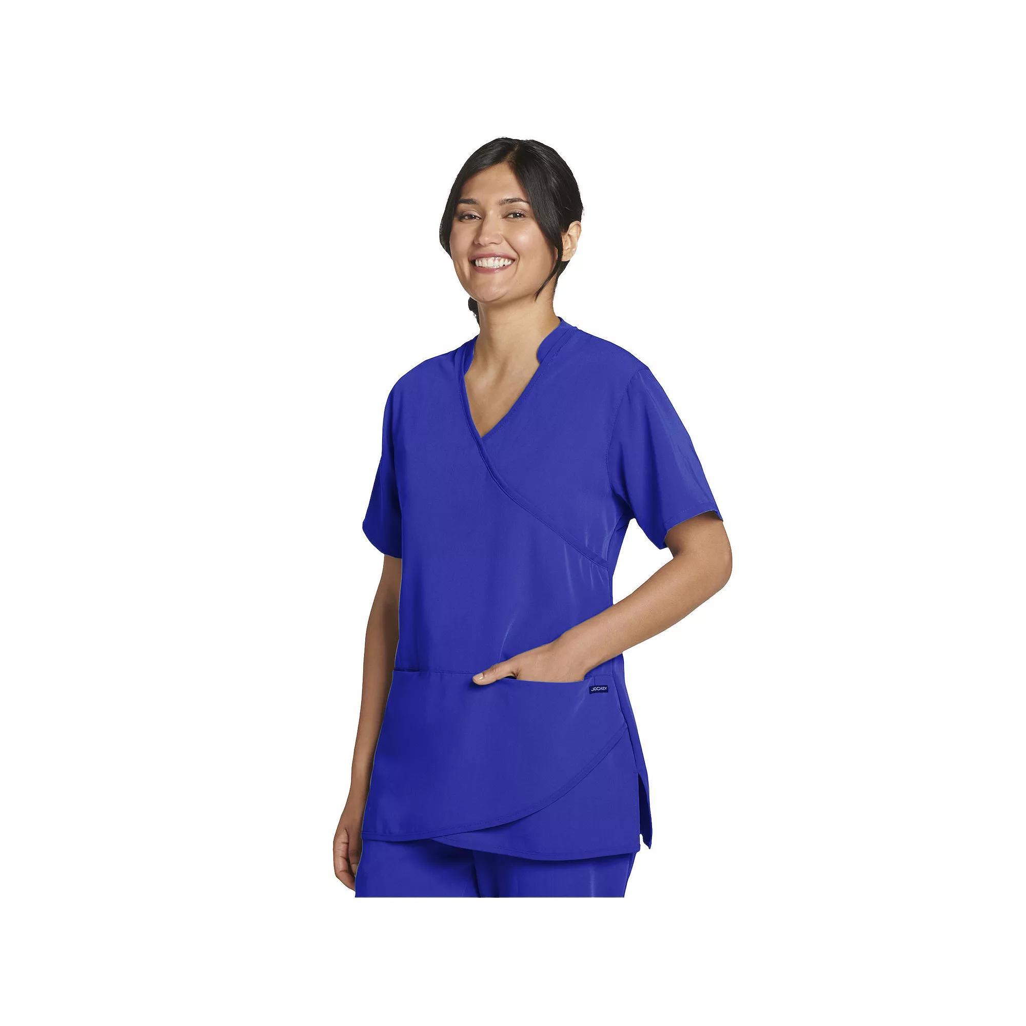 Women's Jockey Scrubs Petal Wrap Top 2482, Size: XX Small, New Blue Product Image