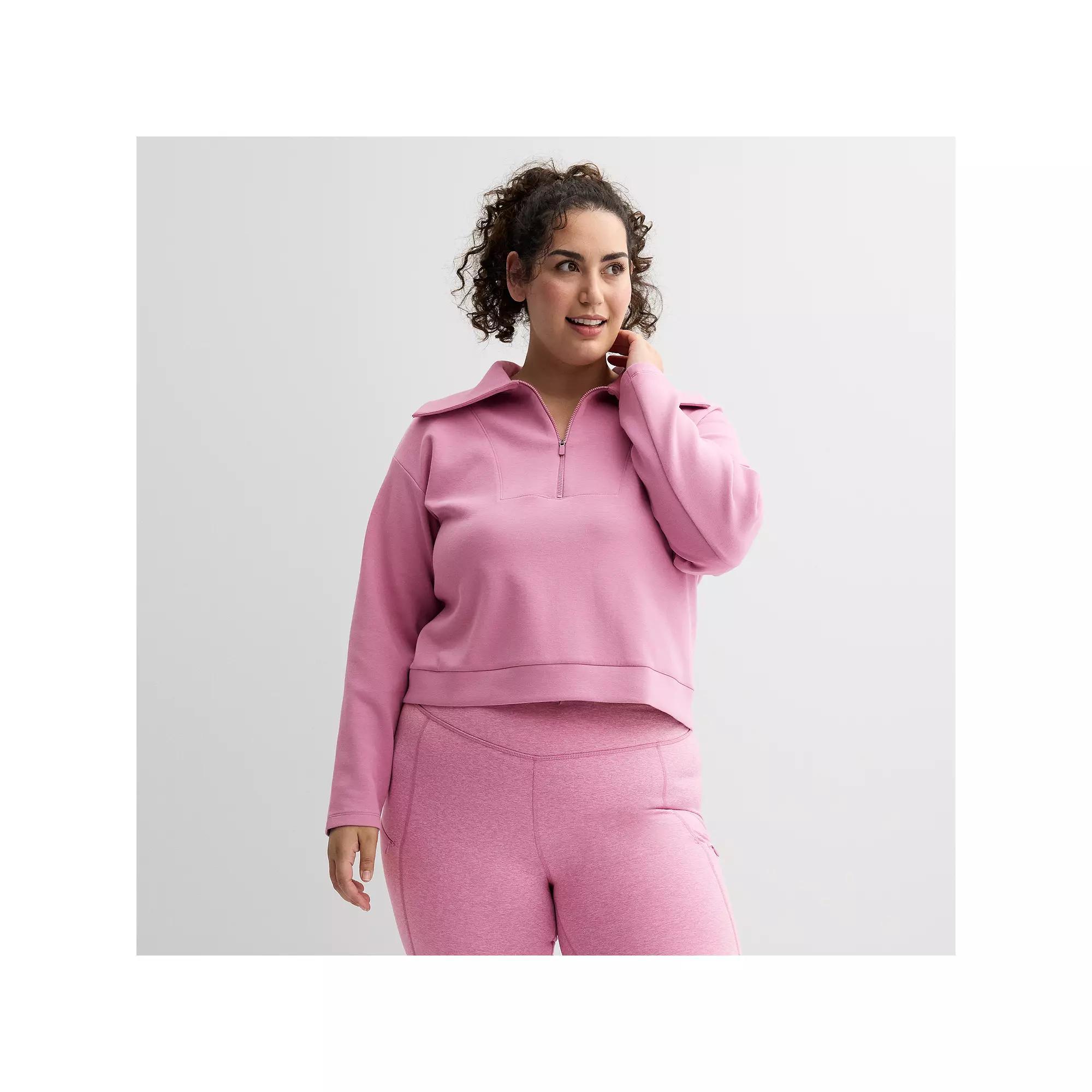 Plus Size Tek Gear® Half-Zip Ultra Comfort Sweater, Women's, Size: 2XL, Maiti Pink Product Image