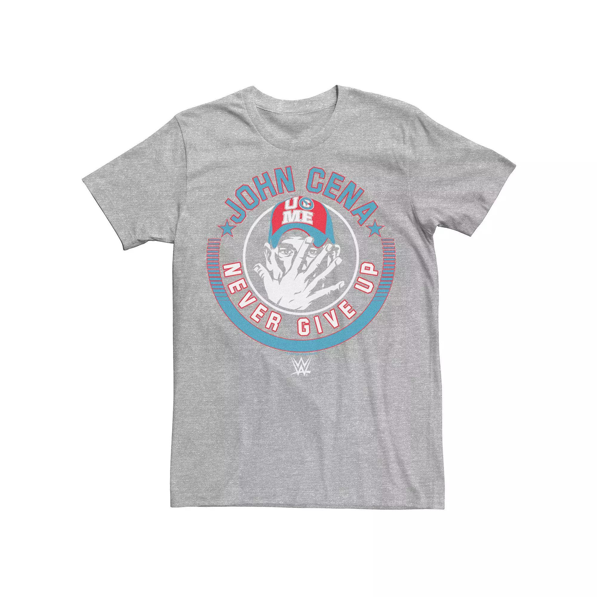 Big & Tall WWE John Cena Never Give Up Logo Graphic Tee, Men's, Size: 3XL Tall, Athletic Grey Product Image