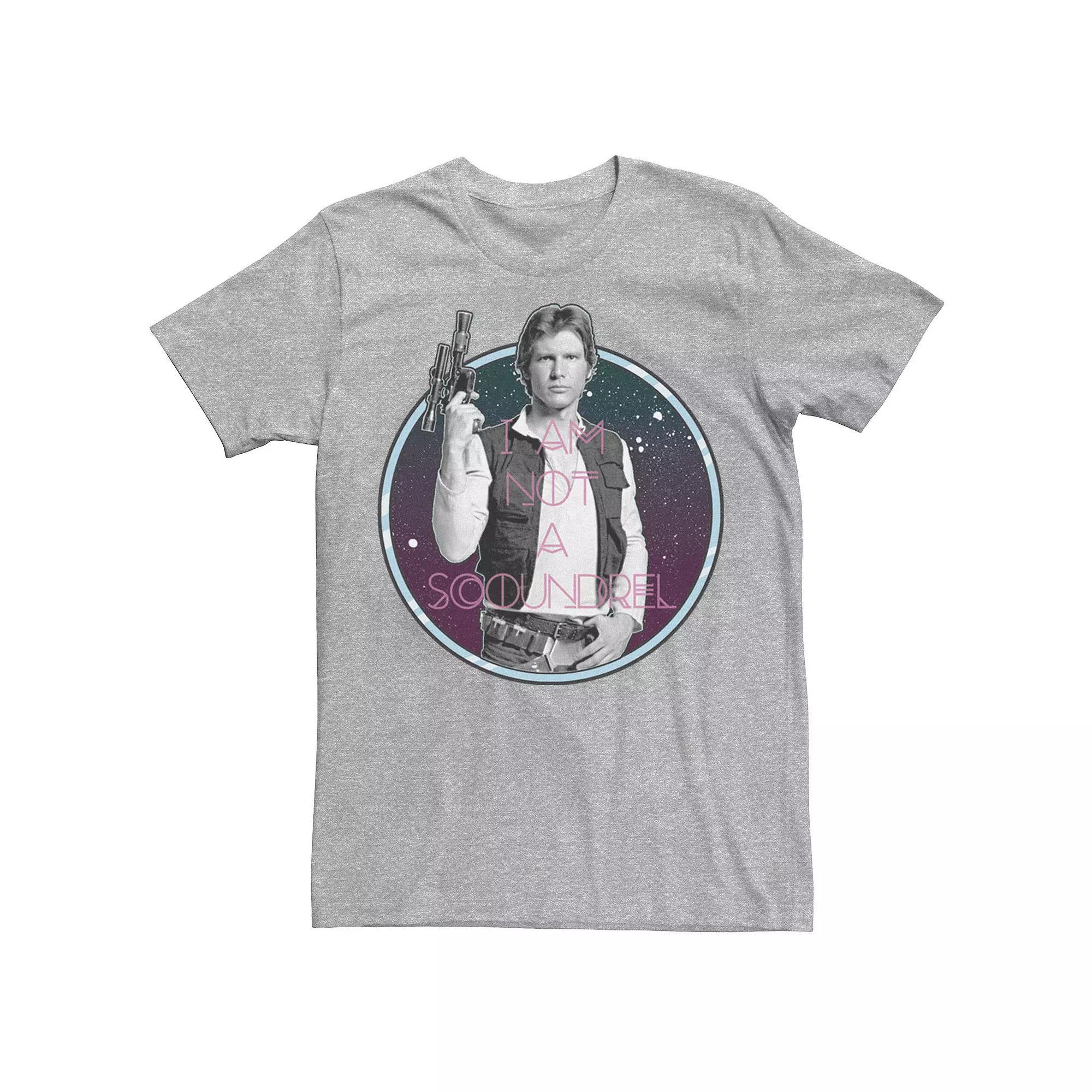 Men's Star Wars Han Solo Not a Scoundrel Classic Pose Tee, Size: XL, Athletic Grey Product Image
