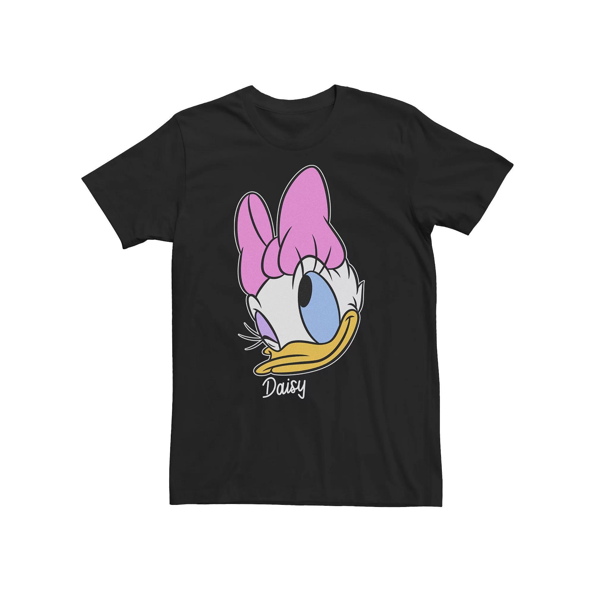 Big & Tall Disney Daisy Duck Winking Face Portrait Tee, Men's, Size: 3XL Tall, Black Product Image