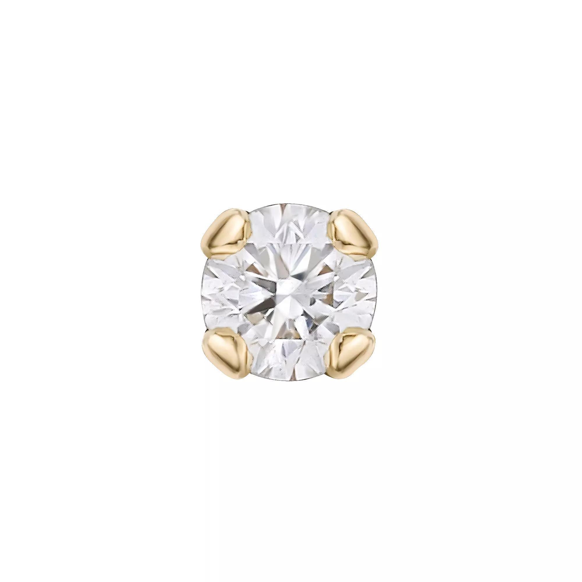 Lila Moon 14k Gold Lab Grown Diamond Accent Straight Nose Ring, Women's Product Image