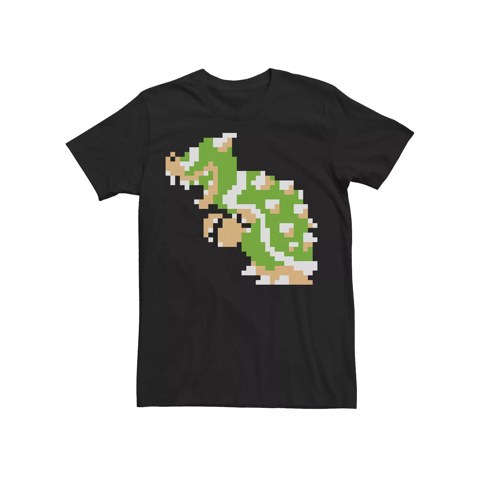 Men's Nintendo Super Mario Bowser Sprite Side Poster Tee, Size: XL, Navy Grey Product Image