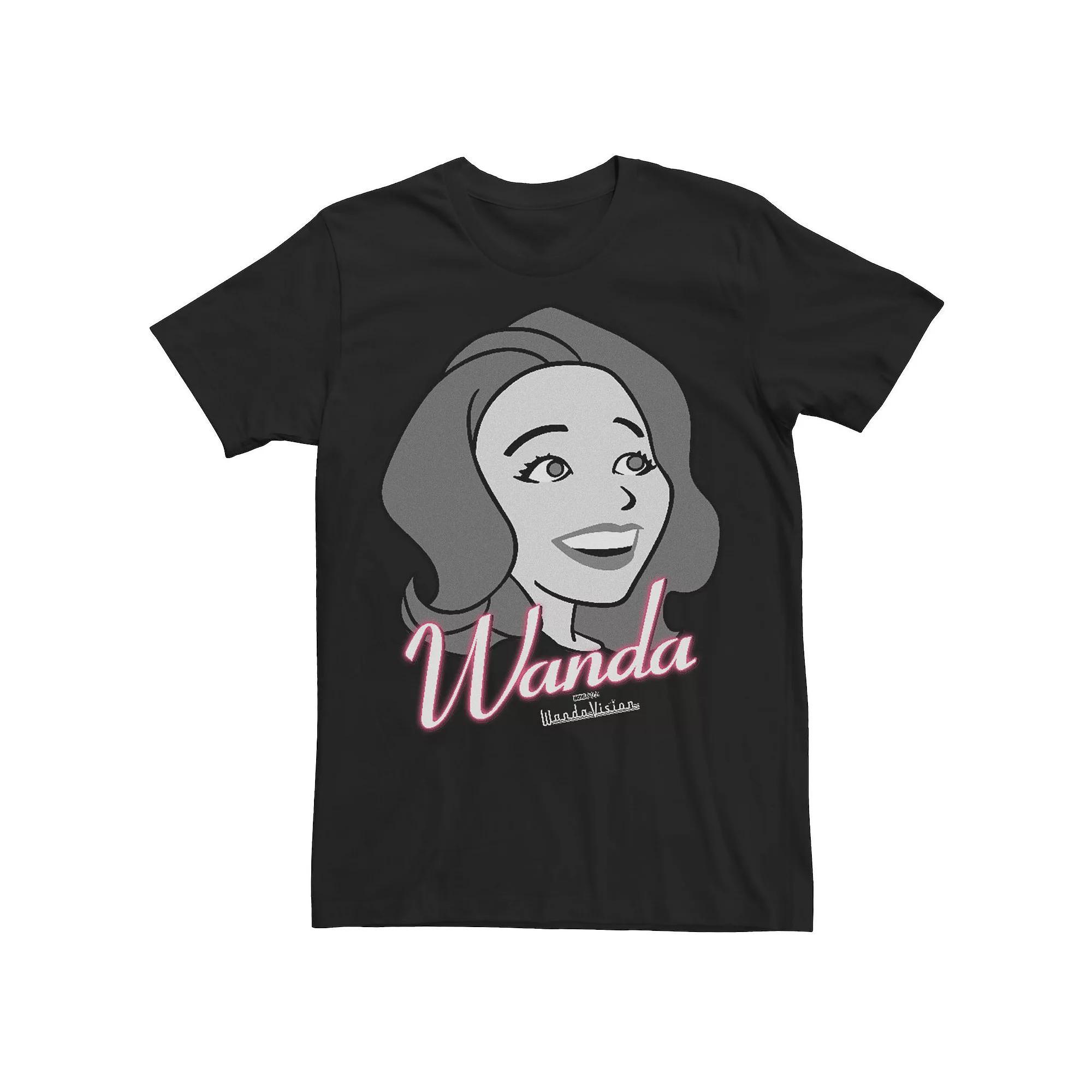 Men's Marvel WandaVision Character Wanda Smiling Splash Tee, Size: XL, Black Product Image