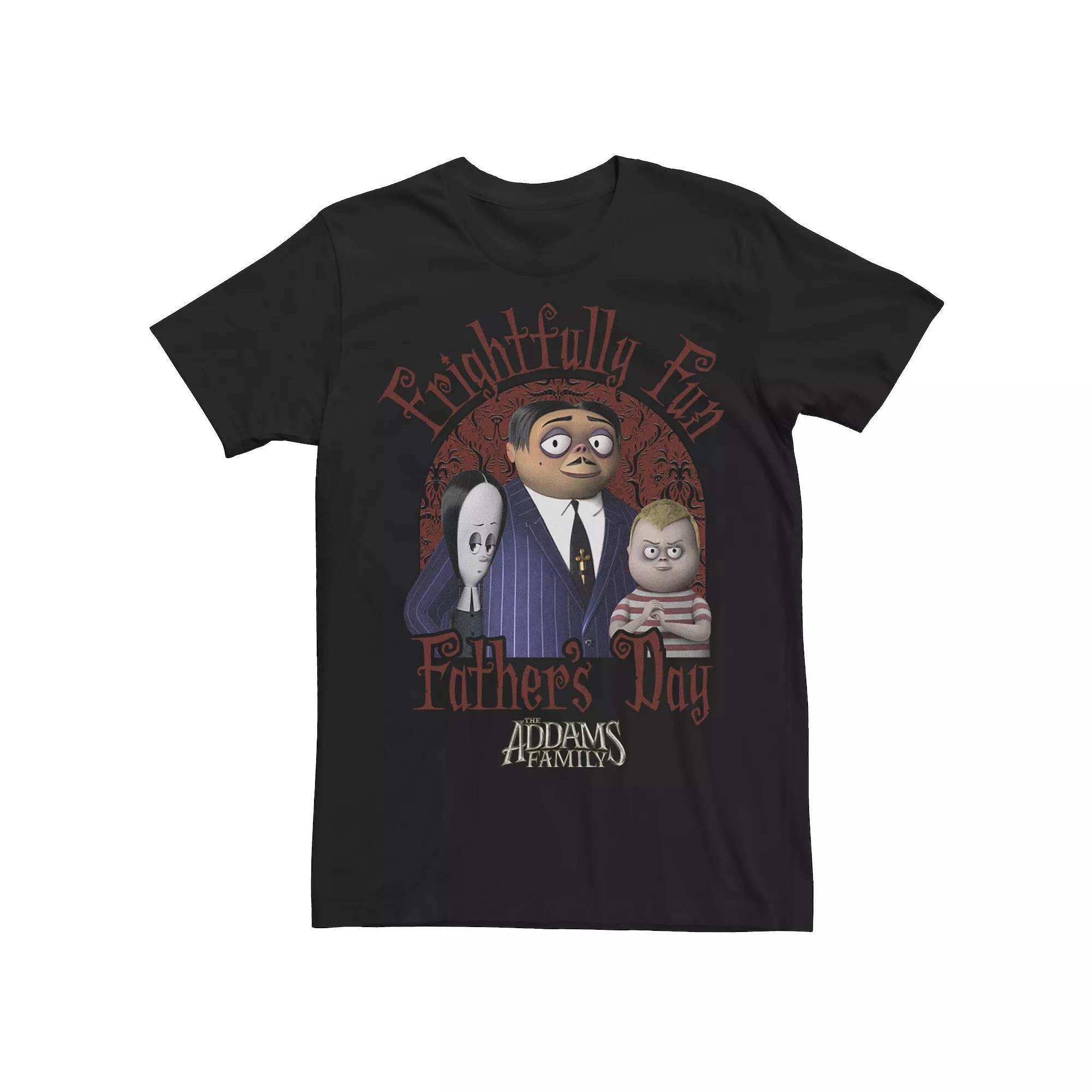 Men's Addams Family Frightfully Fun Father's Day Portrait Tee, Size: XXL, Black Product Image