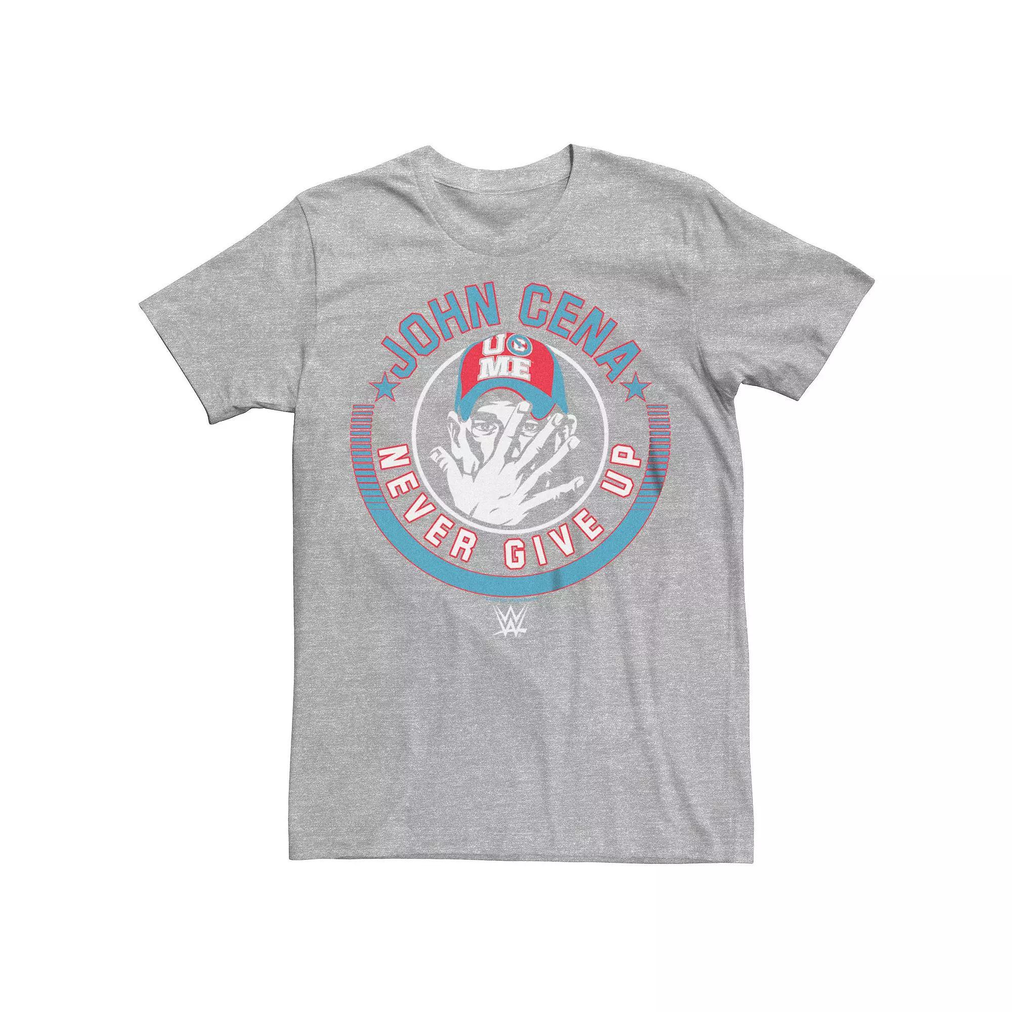 Big & Tall WWE John Cena Never Give Up Logo Graphic Tee, Men's, Size: 3XL Tall, Athletic Grey Product Image