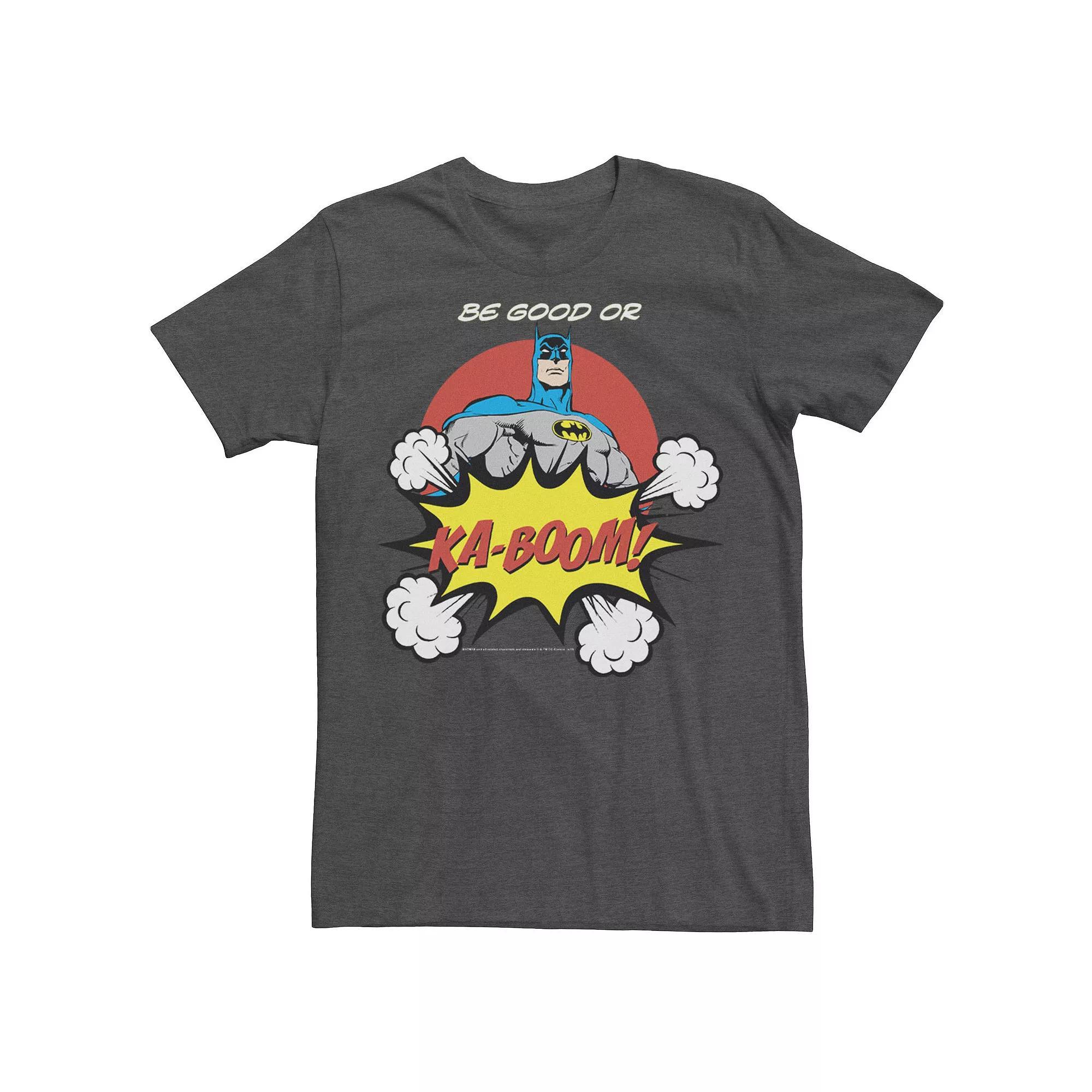 Men's DC Comics Batman Ka-Boom Pop Art Text Poster Tee, Size: Large, Blue Product Image