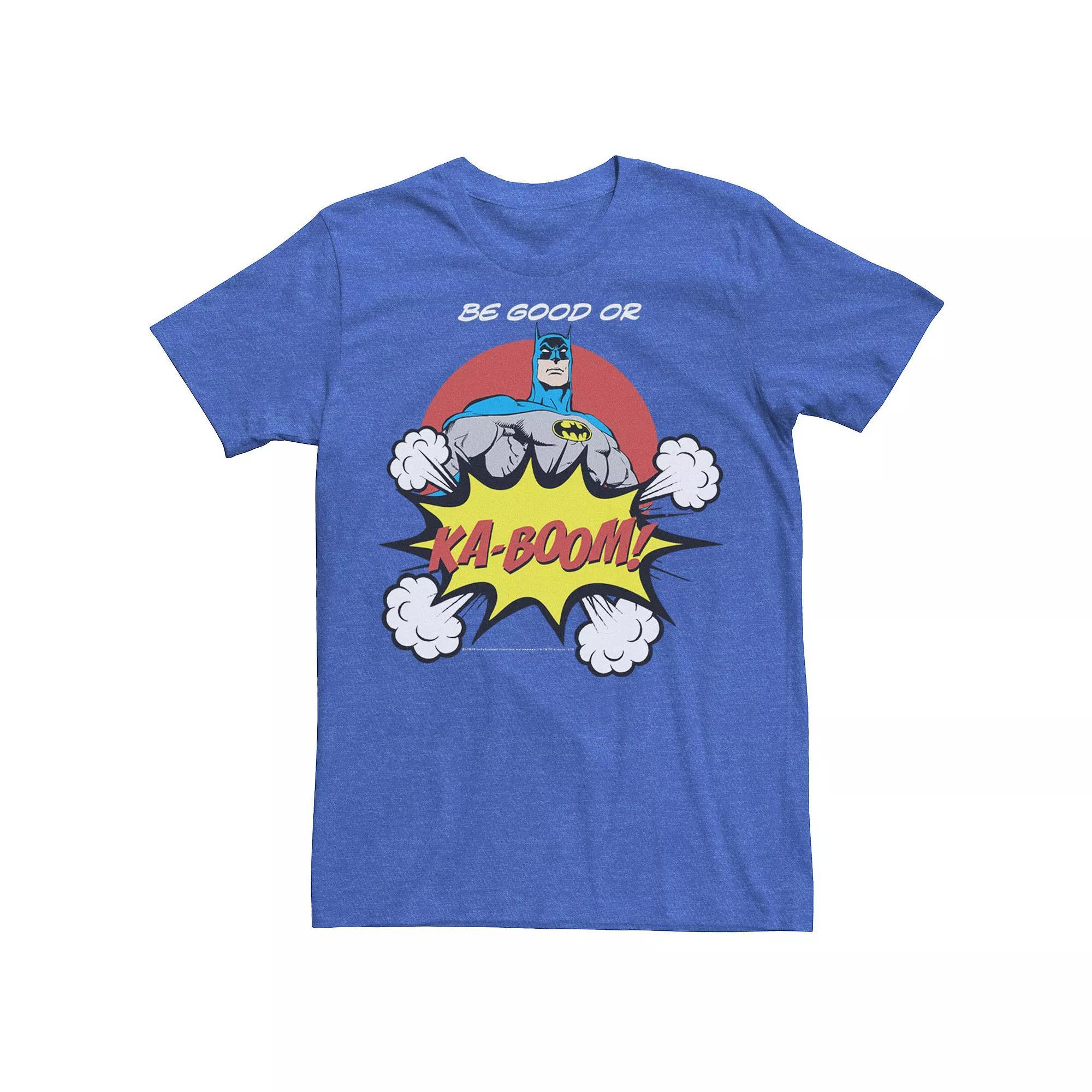 Men's DC Comics Batman Ka-Boom Pop Art Text Poster Tee, Size: Large, Blue Product Image