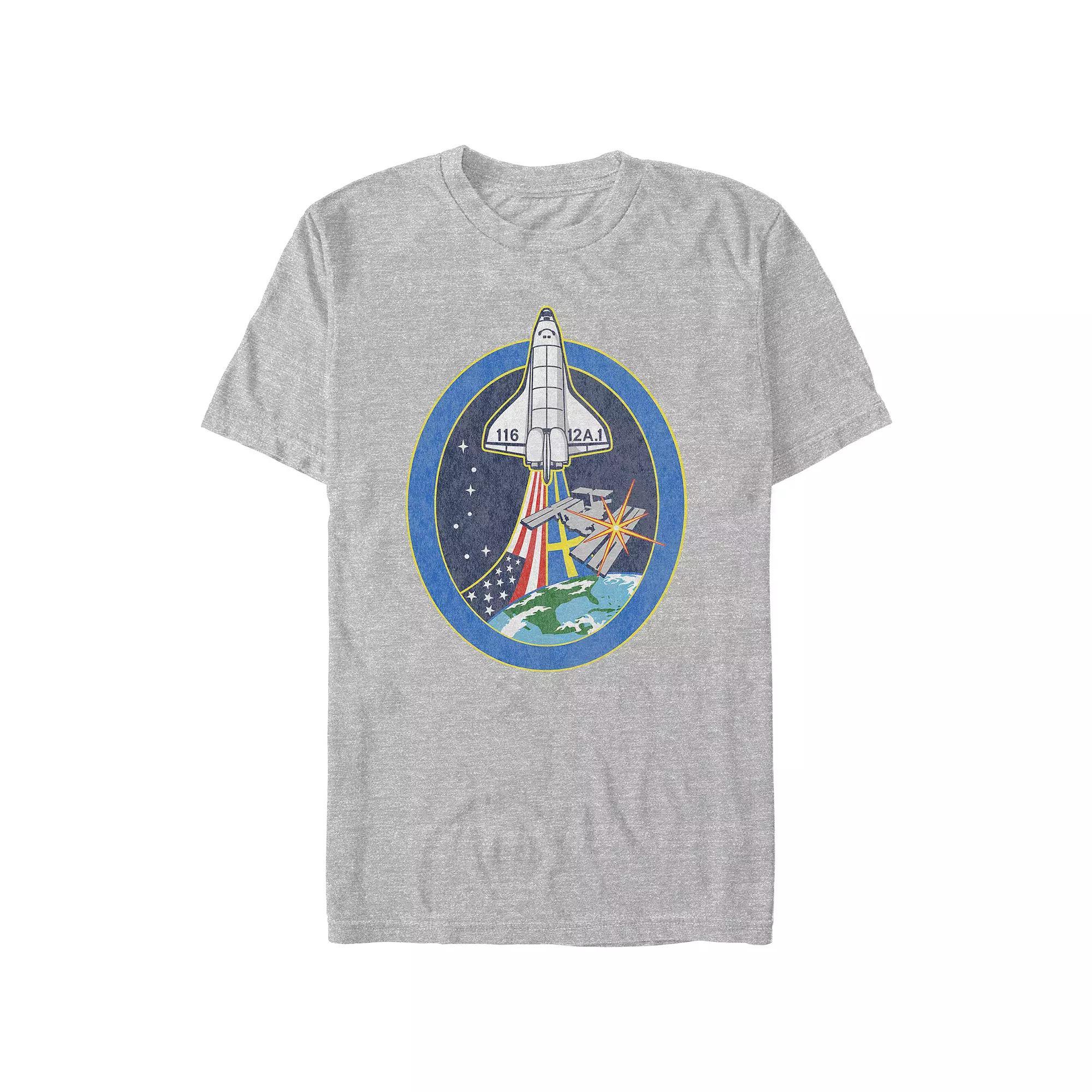 Men's Nasa Space Mission Graphic Tee, Size: Large, Athletic Grey Product Image