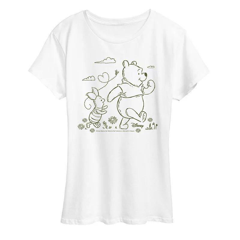 Disney's Winnie The Pooh Women's Stroll Graphic Tee, Size: XL, Brown Product Image