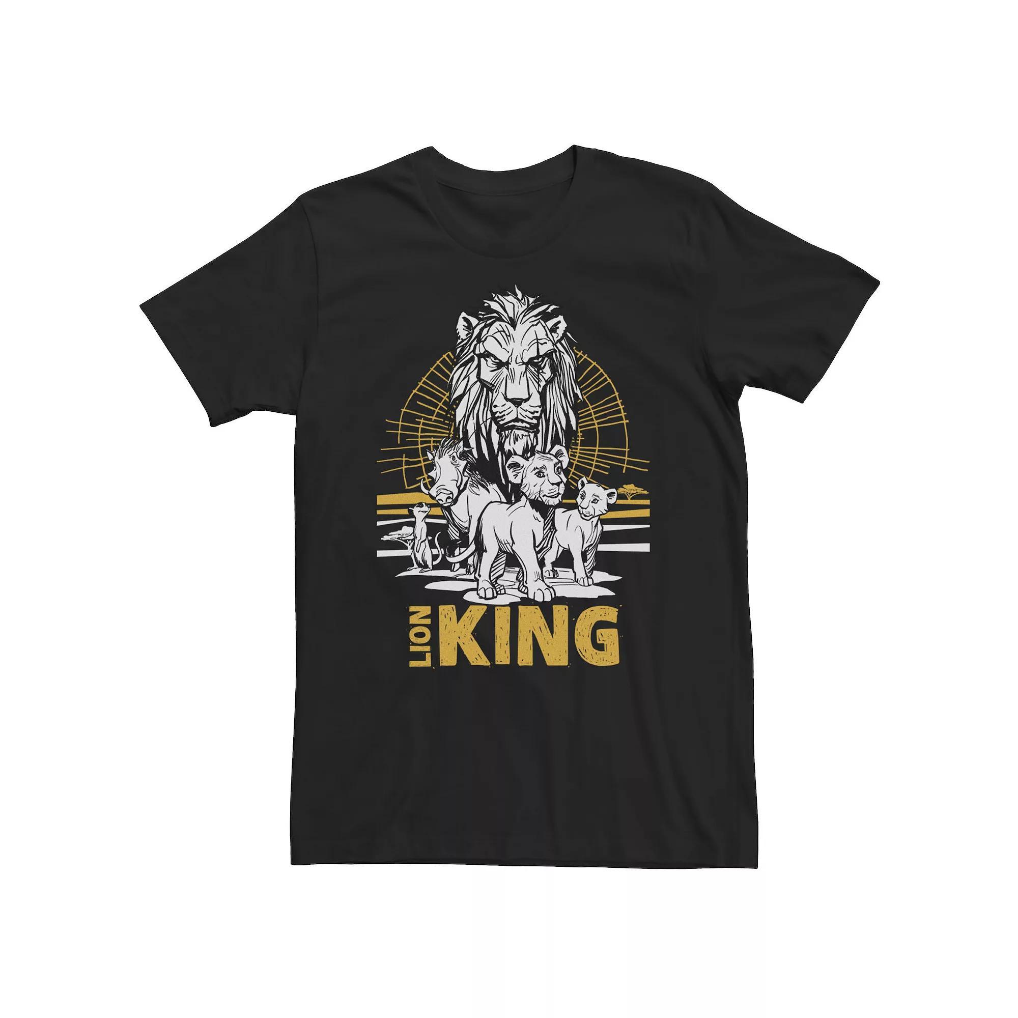 Big & Tall Disney The Lion King Live Action Group Shot Sketch Poster Tee, Men's, Size: 3XL, White Product Image