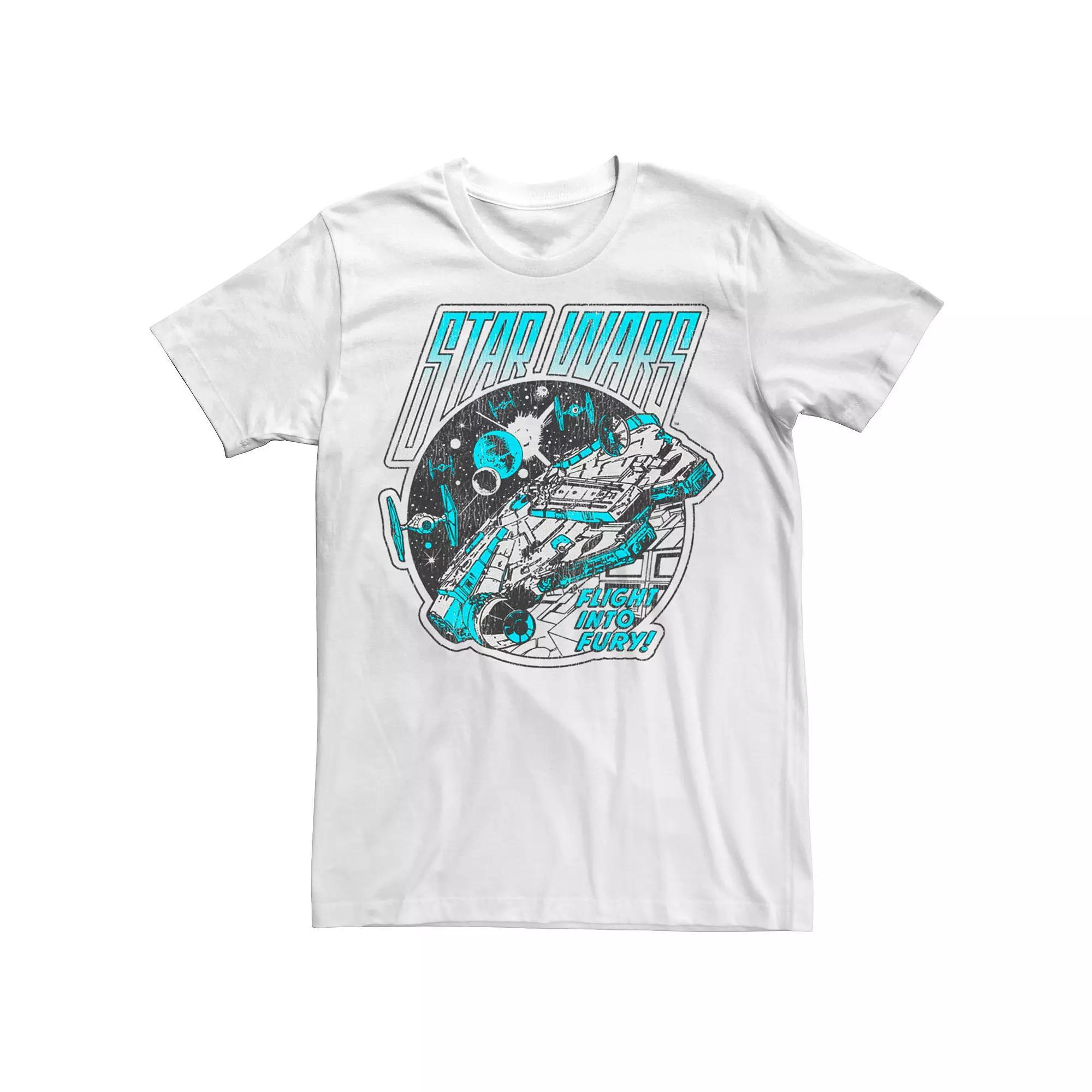 Big & Tall Star Wars Flight Into Fury Tee, Men's, Size: XL Tall, White Product Image