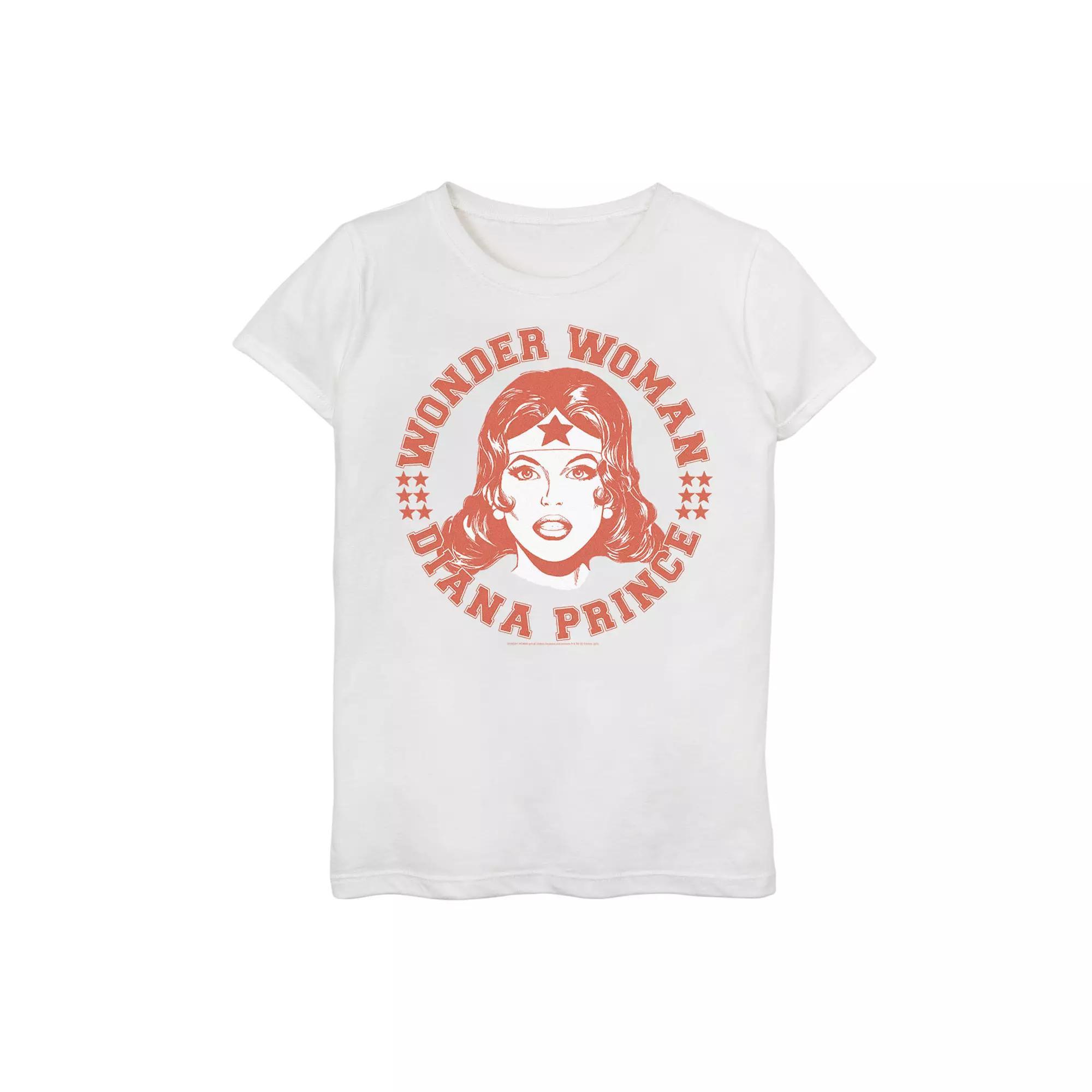Girls 7-16 Wonder Woman College Woman Graphic Tee, Girl's, Size: XL, White Product Image