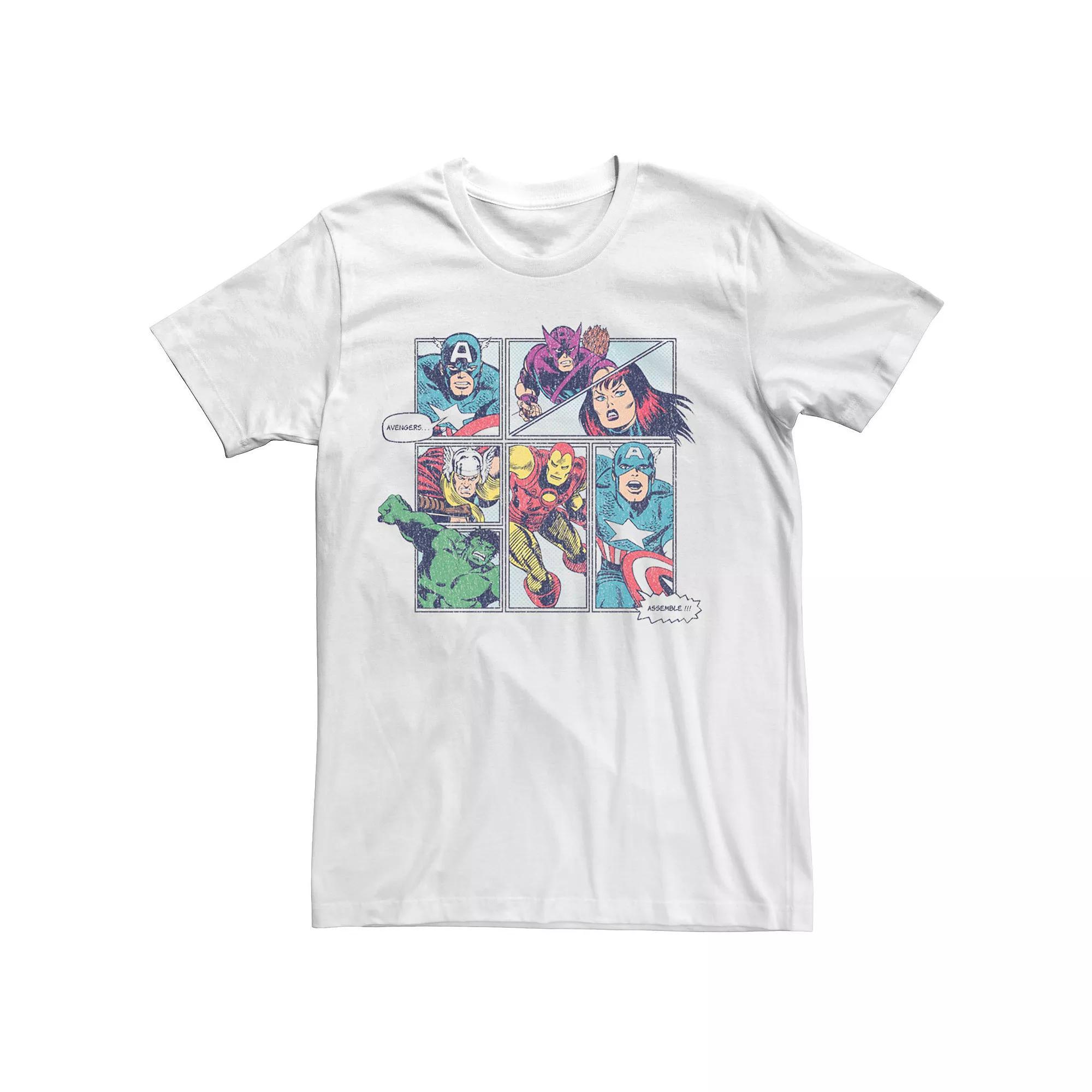 Men's Marvel Avengers Assemble Tee, Size: Large, White Product Image