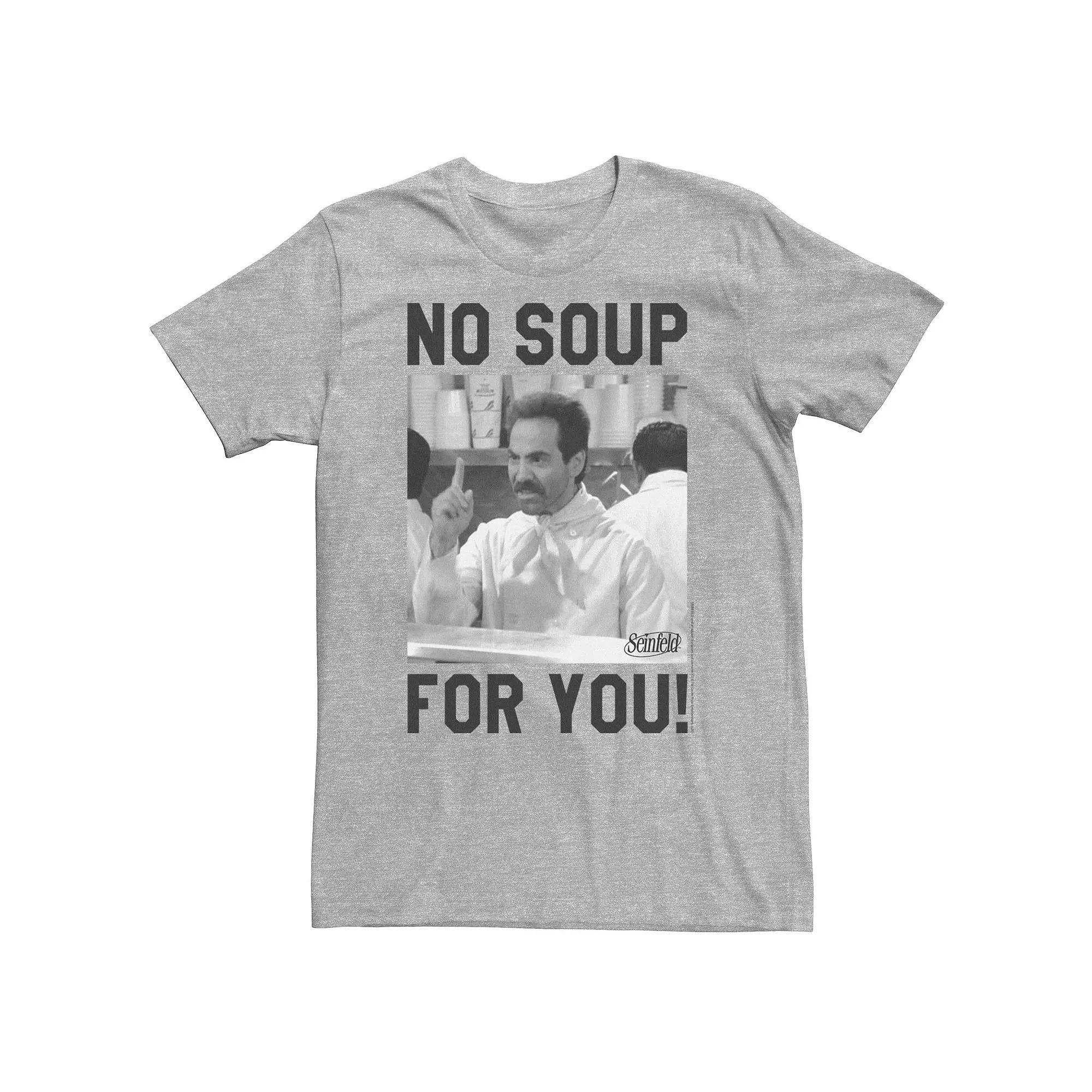 Big & Tall Seinfeld Yev Kassem No Soup For You Tee, Men's, Size: 3XL Tall, Athletic Grey Product Image