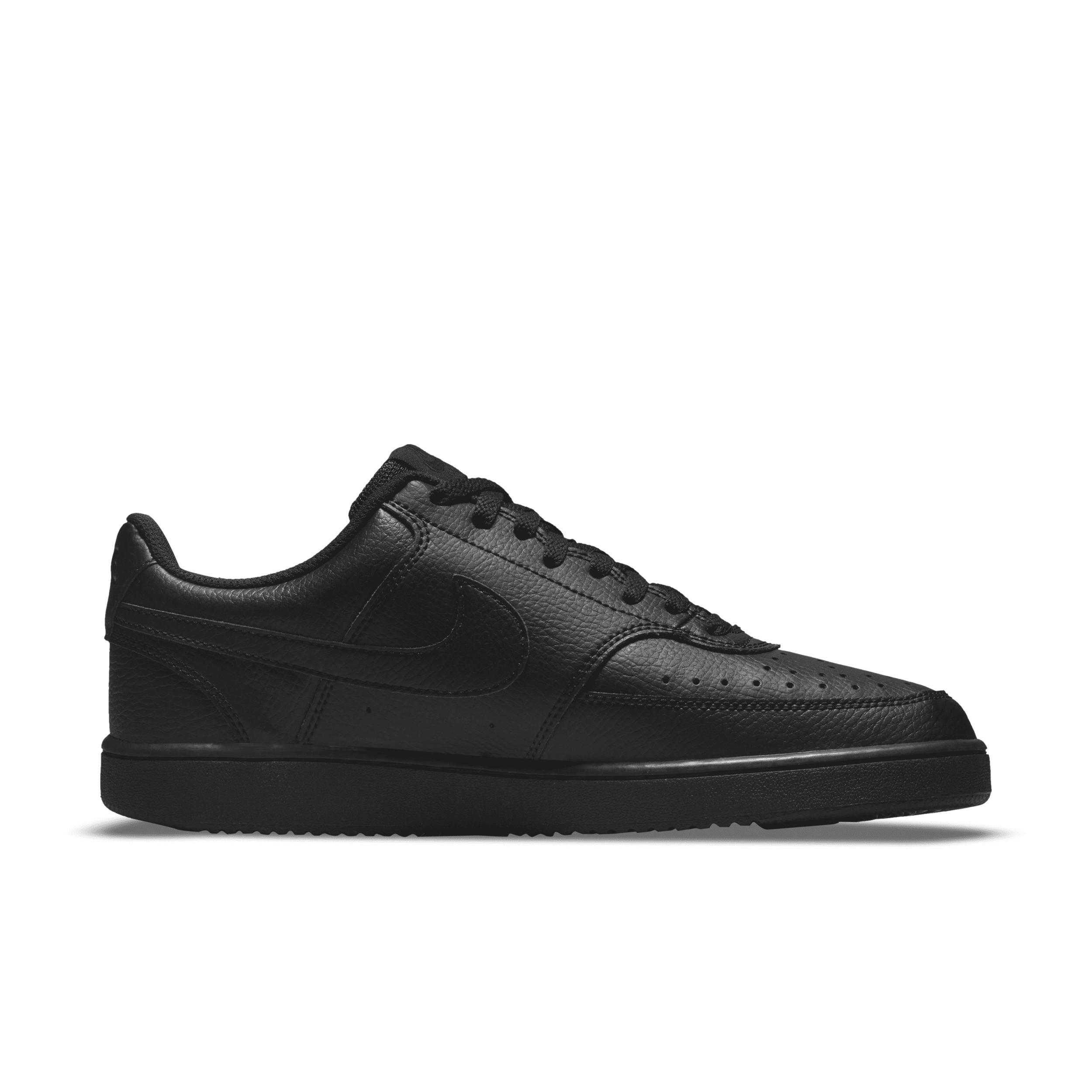 Nike Men's Court Vision Low Next Nature Casual Shoes in Black/Black Size 11.5 Leather Product Image