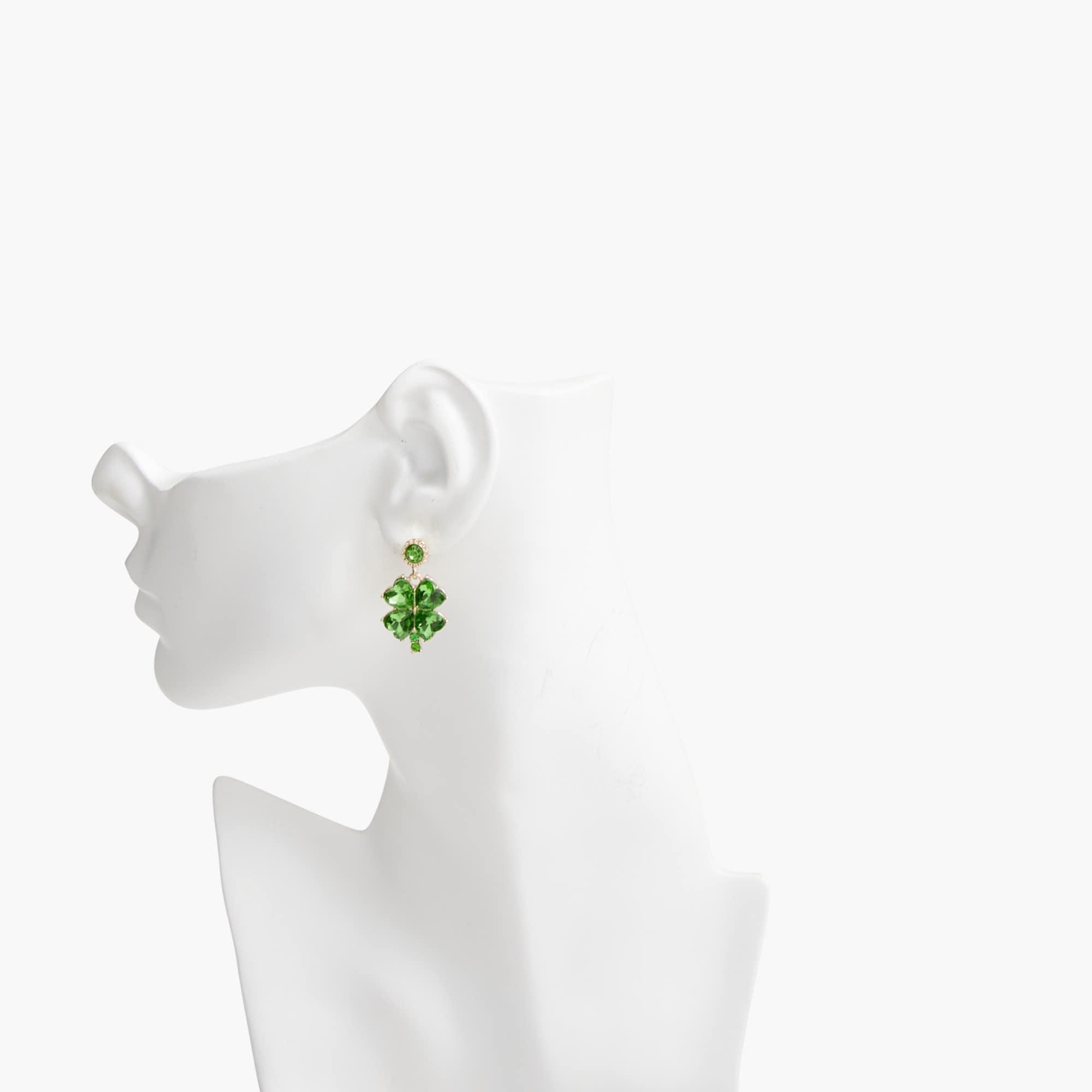 Clover gem statement earrings Product Image