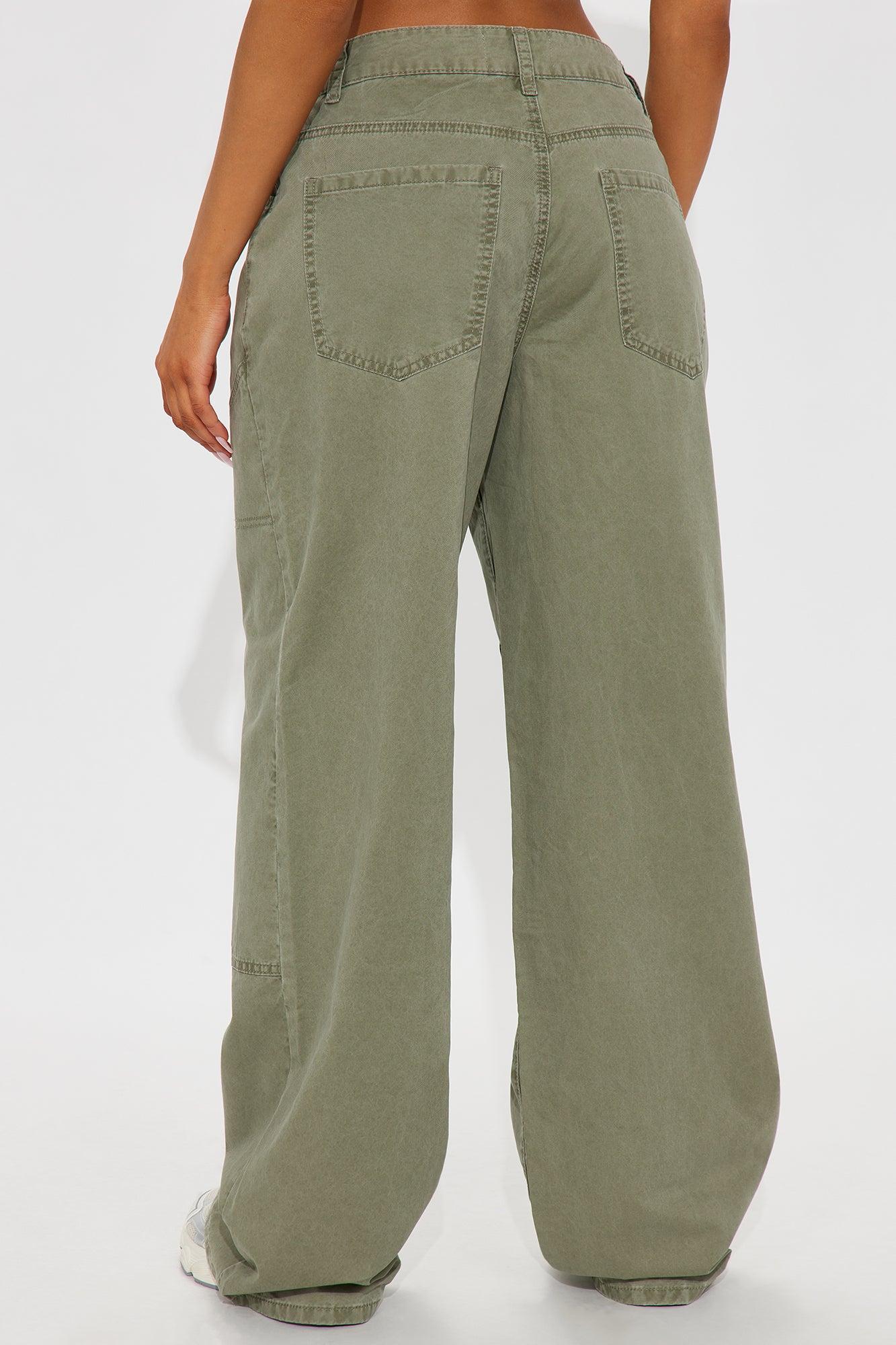 Megan Wide Leg Pant - Olive Product Image