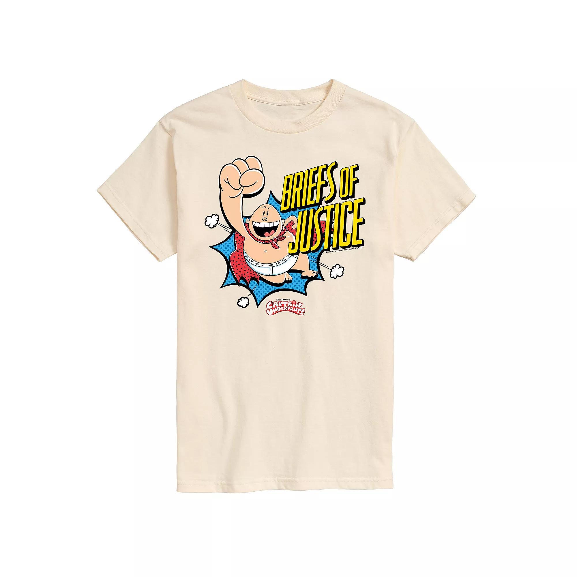 Mens Captain Underpants Briefs Of Justice Graphic Tee Product Image