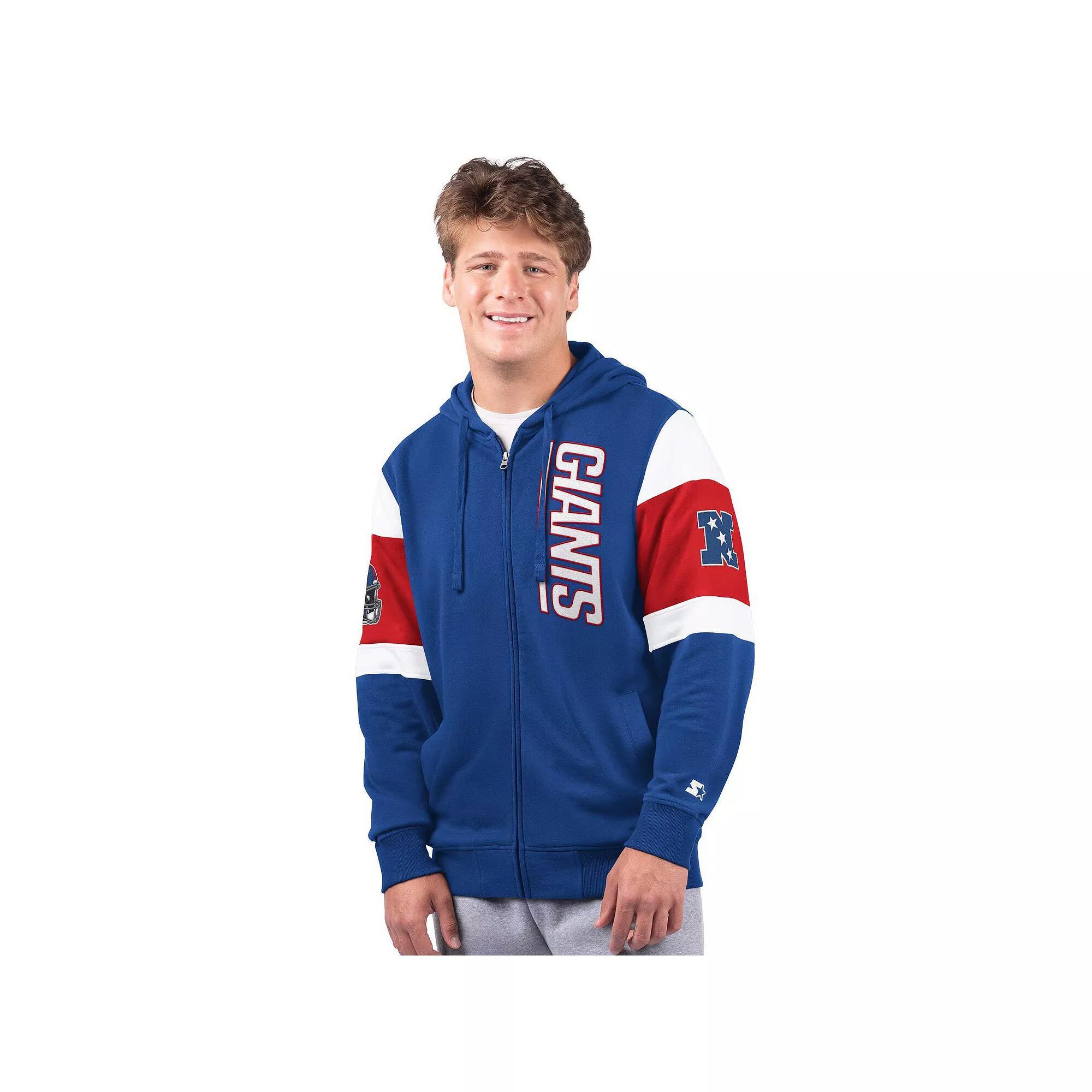 Men's Starter Royal New York Giants Extreme Full-Zip Hoodie, Size: Large, Blue Product Image