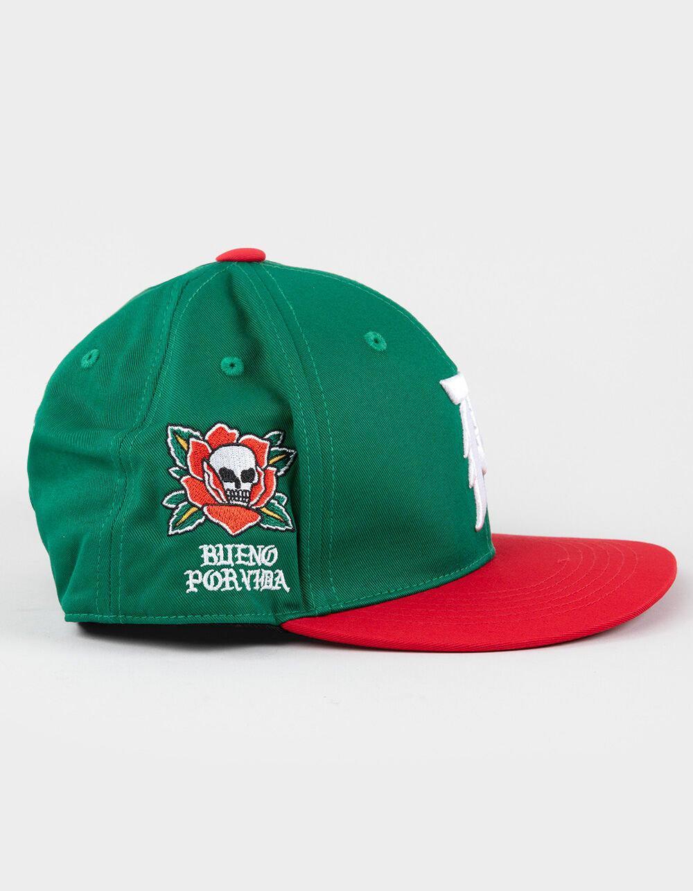 PRIMITIVE Por Vida Snapback Hat - GREEN COMBO Product Image