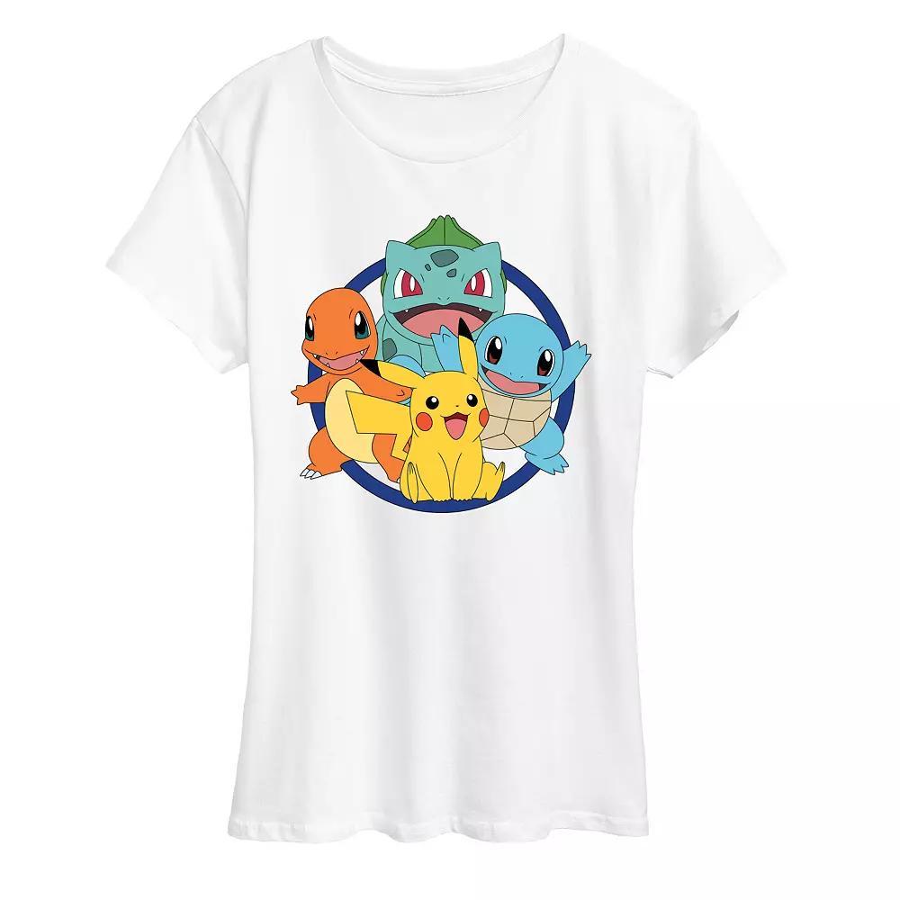 Womens Pokemon Round Group Graphic Tee Product Image