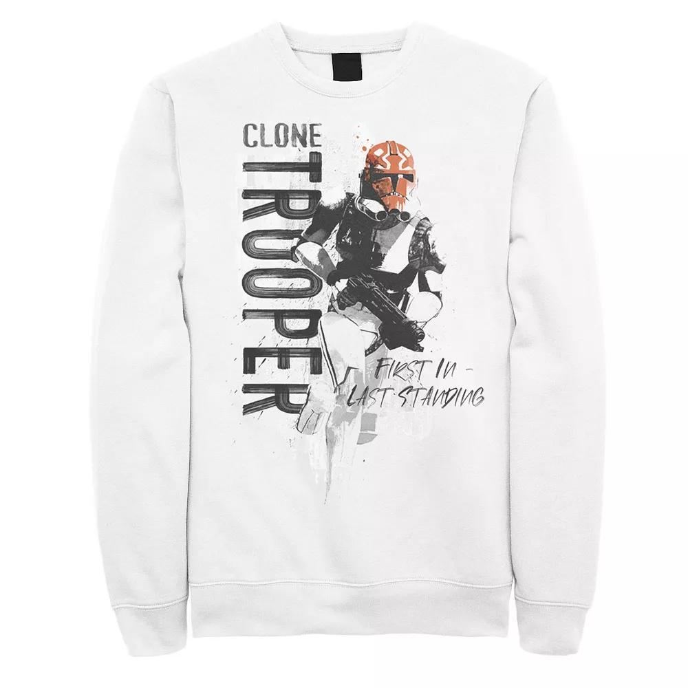 Men's Star Wars The Clone Wars Trooper Painted Sweatshirt, Size: XL, White Product Image