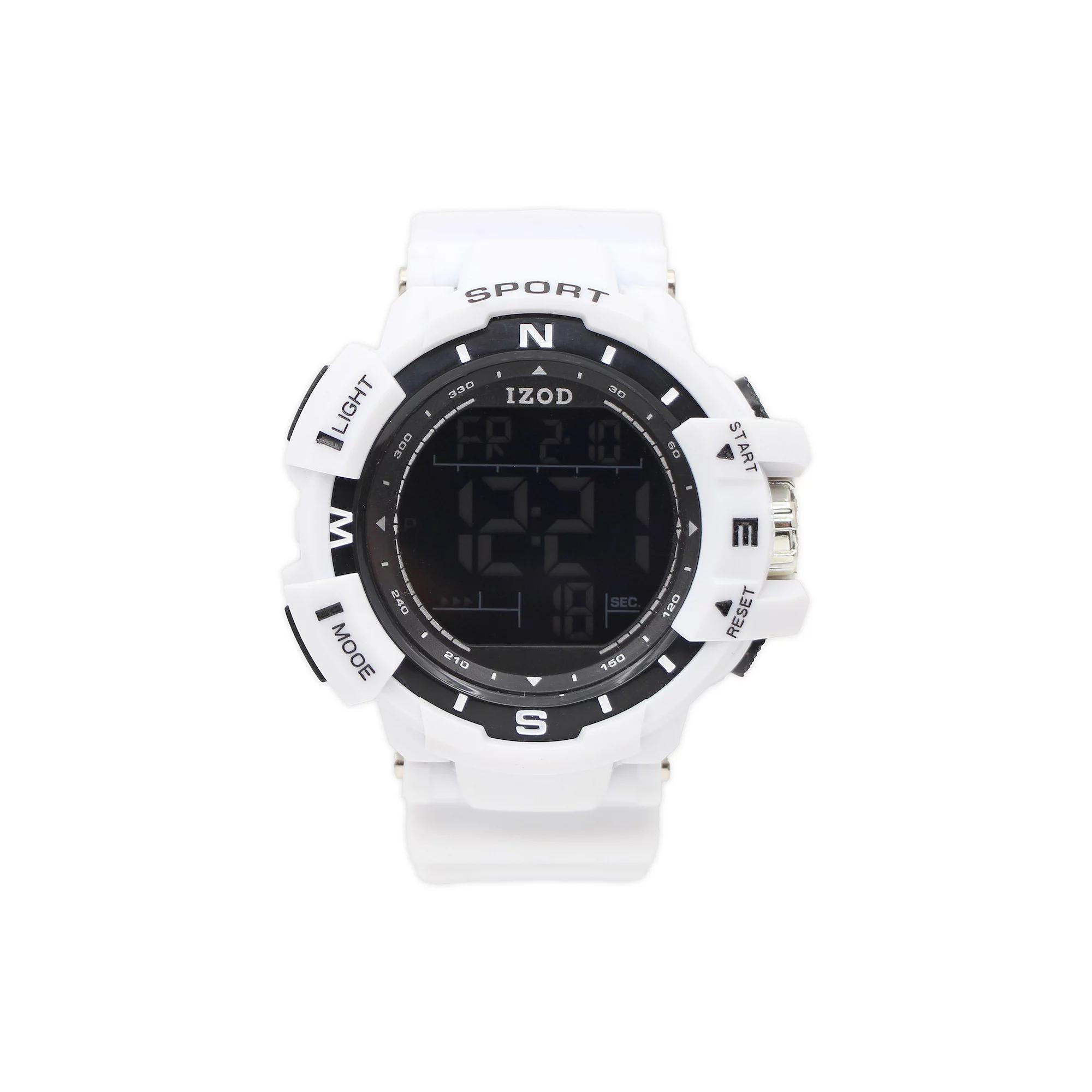 IZOD Mens White Digital Watch with White Silicone Strap - IZO7068KL Product Image