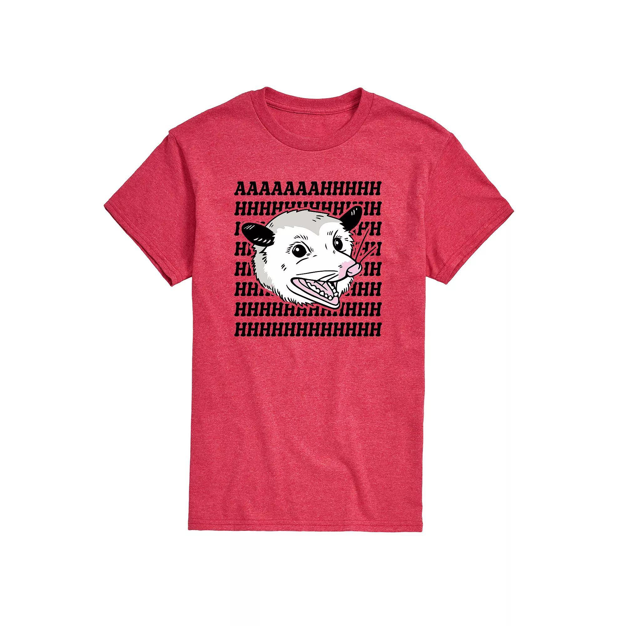 Men's Screaming Possum Graphic Tee, Size: XXL, Red Product Image
