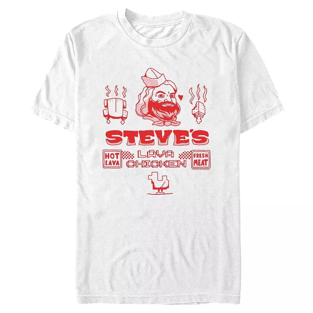Big & Tall Minecraft Movie Steve's Lava Chicken Graphic Tee, Men's, Size: 5XL, White Product Image