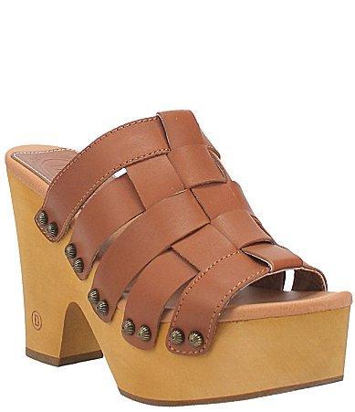 Dingo Dagwood Women's Leather Platform Sandals, Size: 11, Orange Product Image