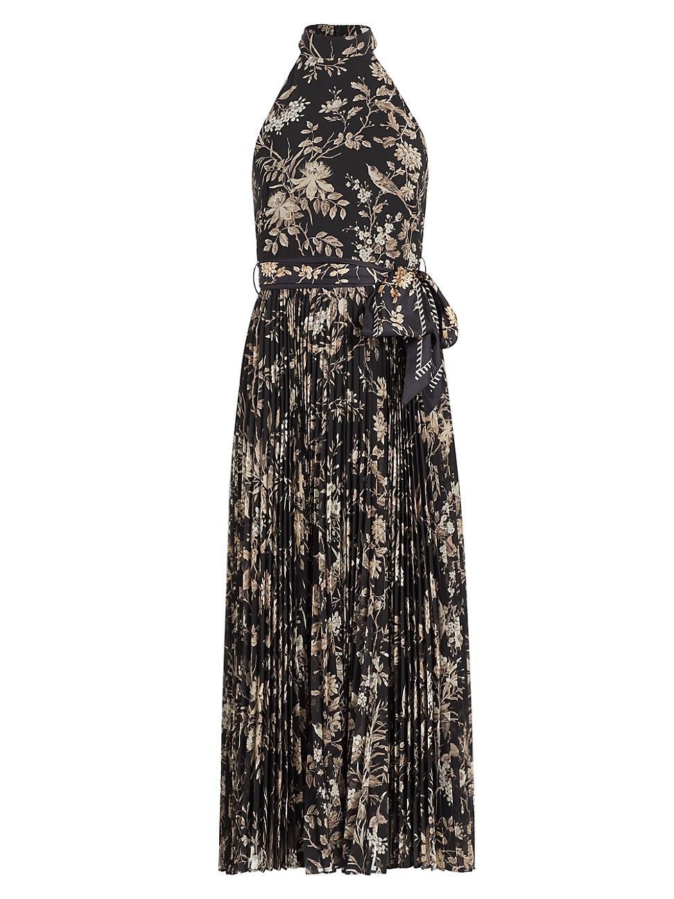 Womens Sunray Picnic Floral Pleated Maxi Dress Product Image