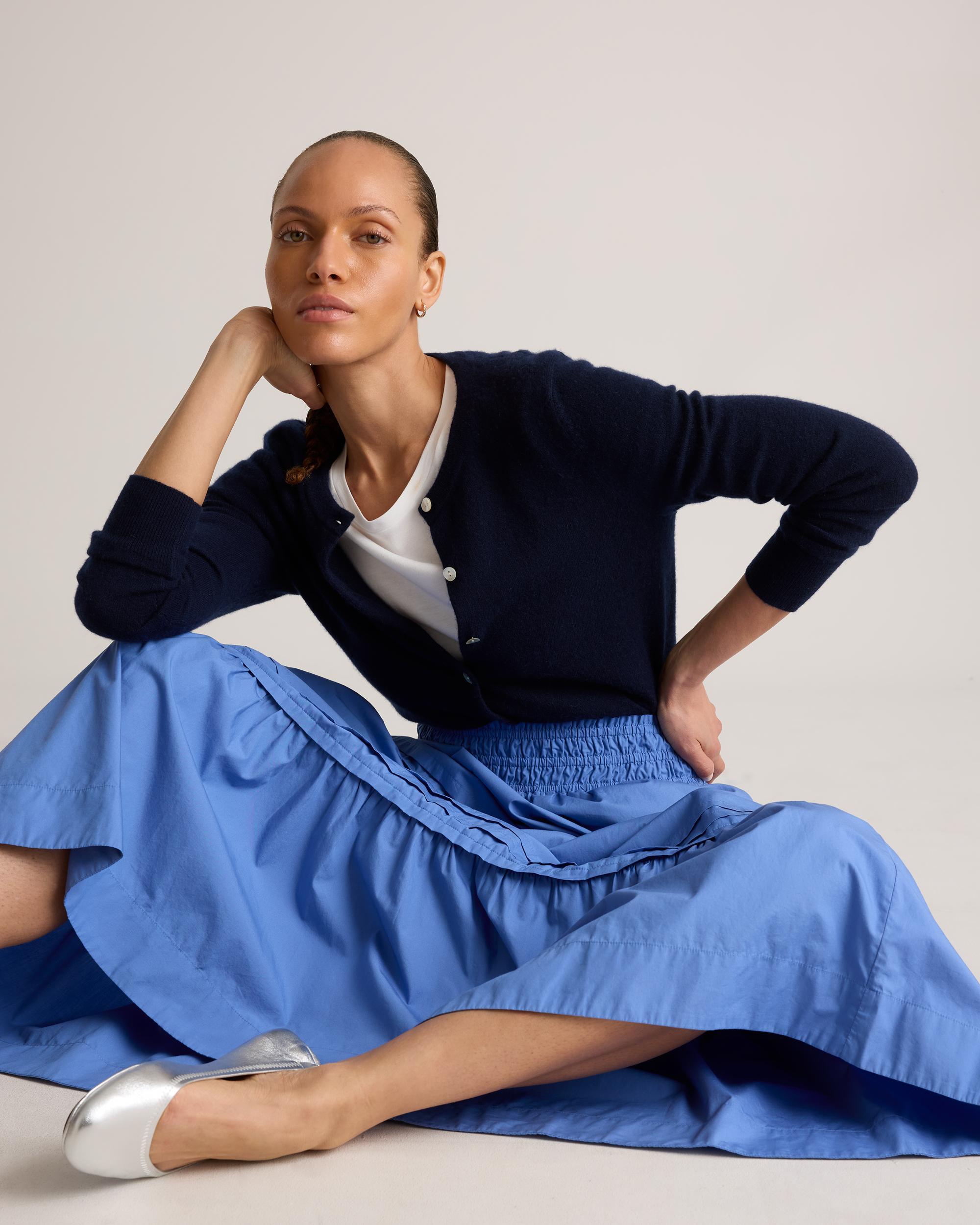Quince | Women's Poplin Tiered Maxi Skirt Organic Cotton Product Image