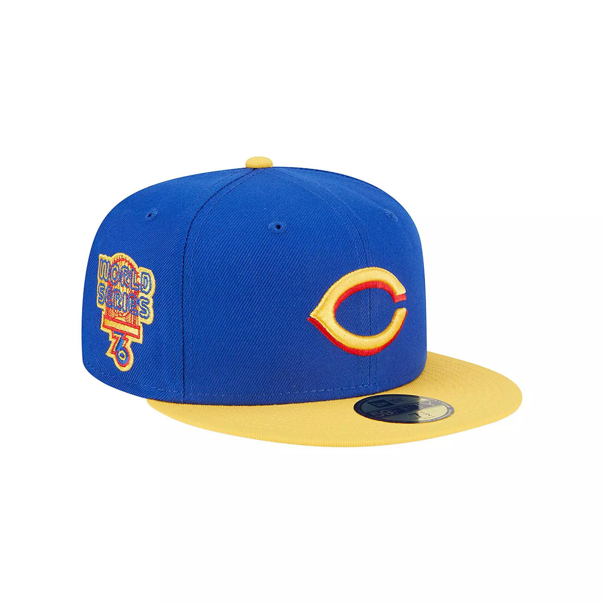 Mens New Era Royal/Yellow Cincinnati Reds Empire 59FIFTY Fitted Hat Product Image