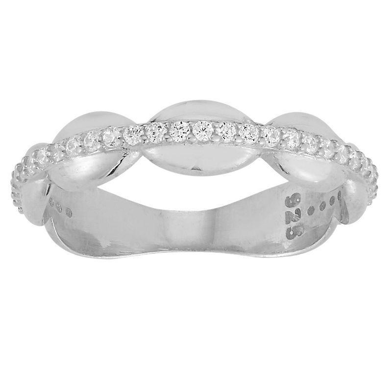 Sunkissed Sterling Cubic Zirconia Bubble Ring, Women's, Size: 8, Silver Tone Product Image