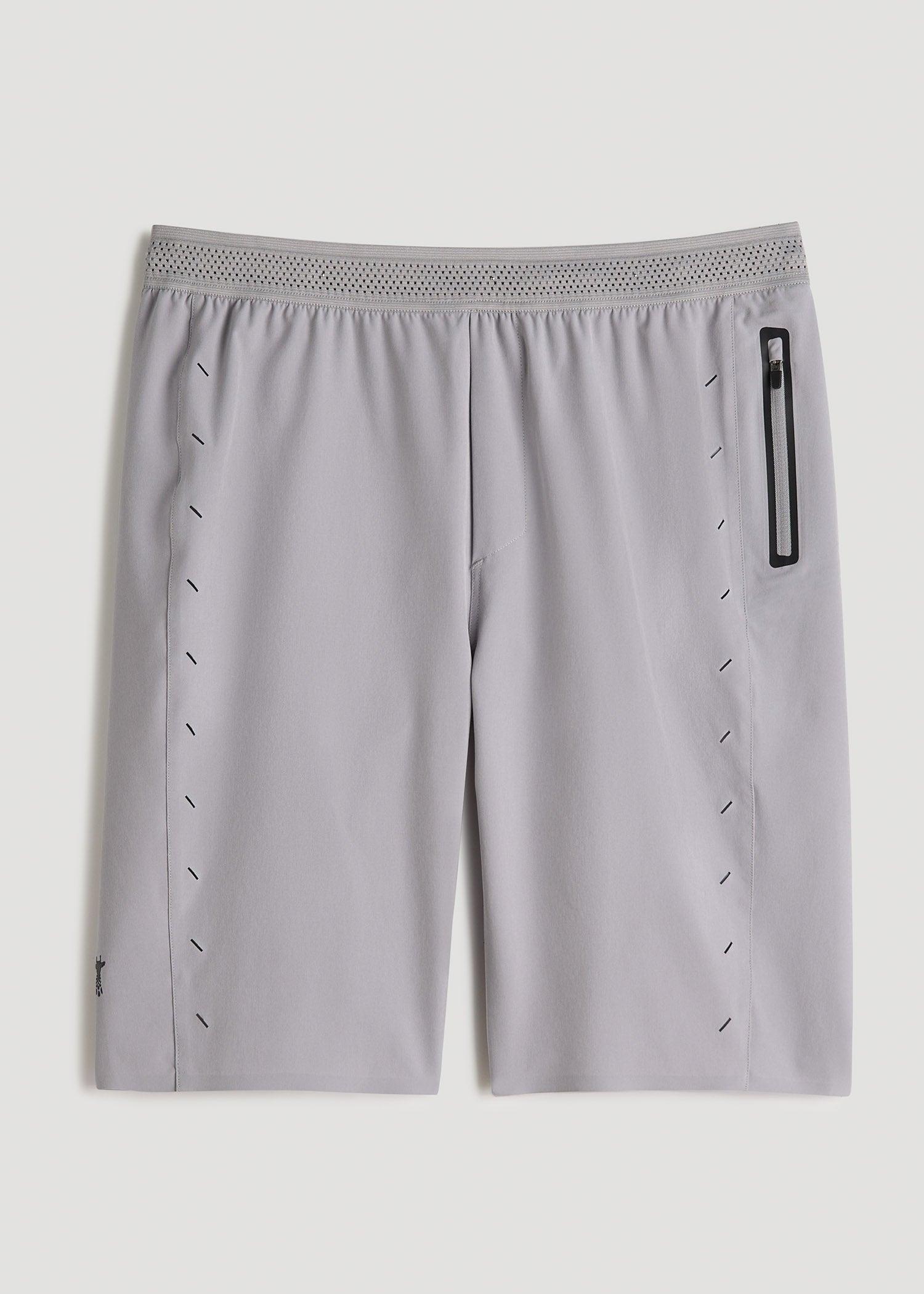 Featherweight Perforated Training Shorts for Tall Men in Black Camo Product Image