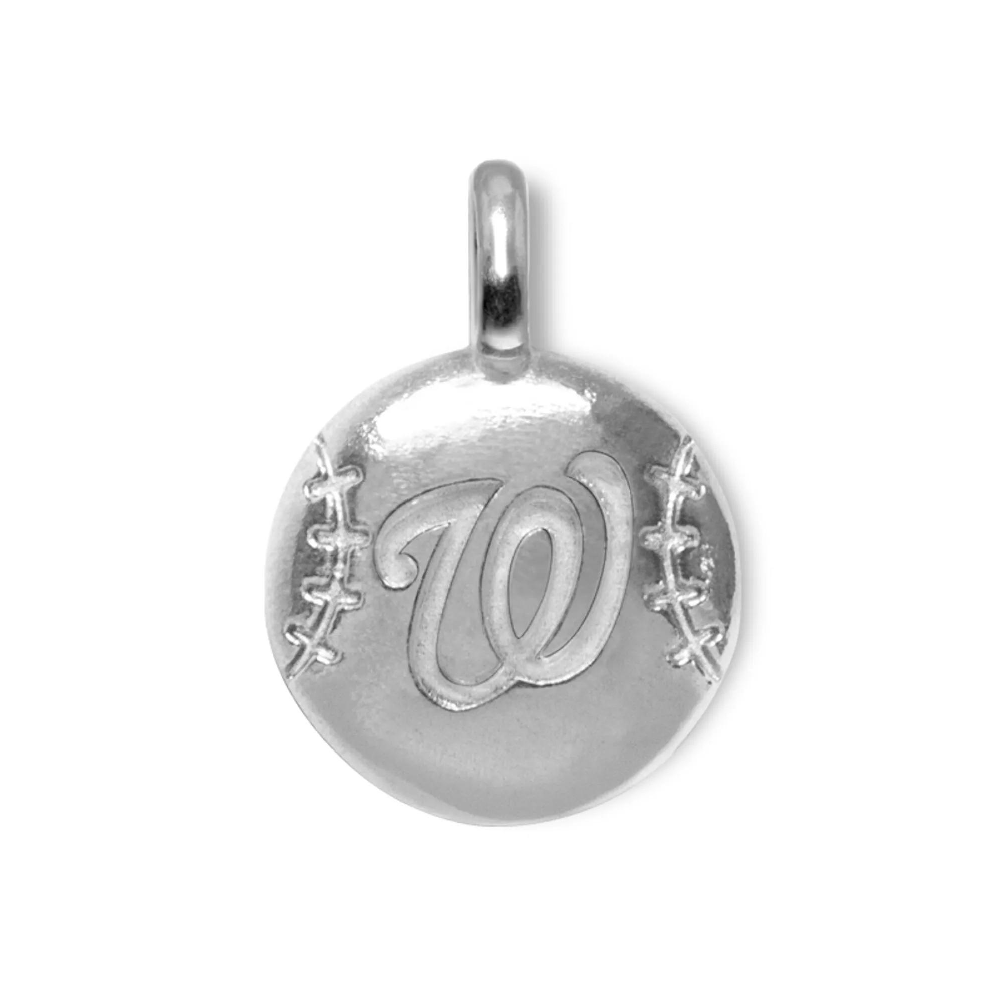 Women's Alex Woo Washington Nationals Sterling Silver Disc Charm, Team Product Image